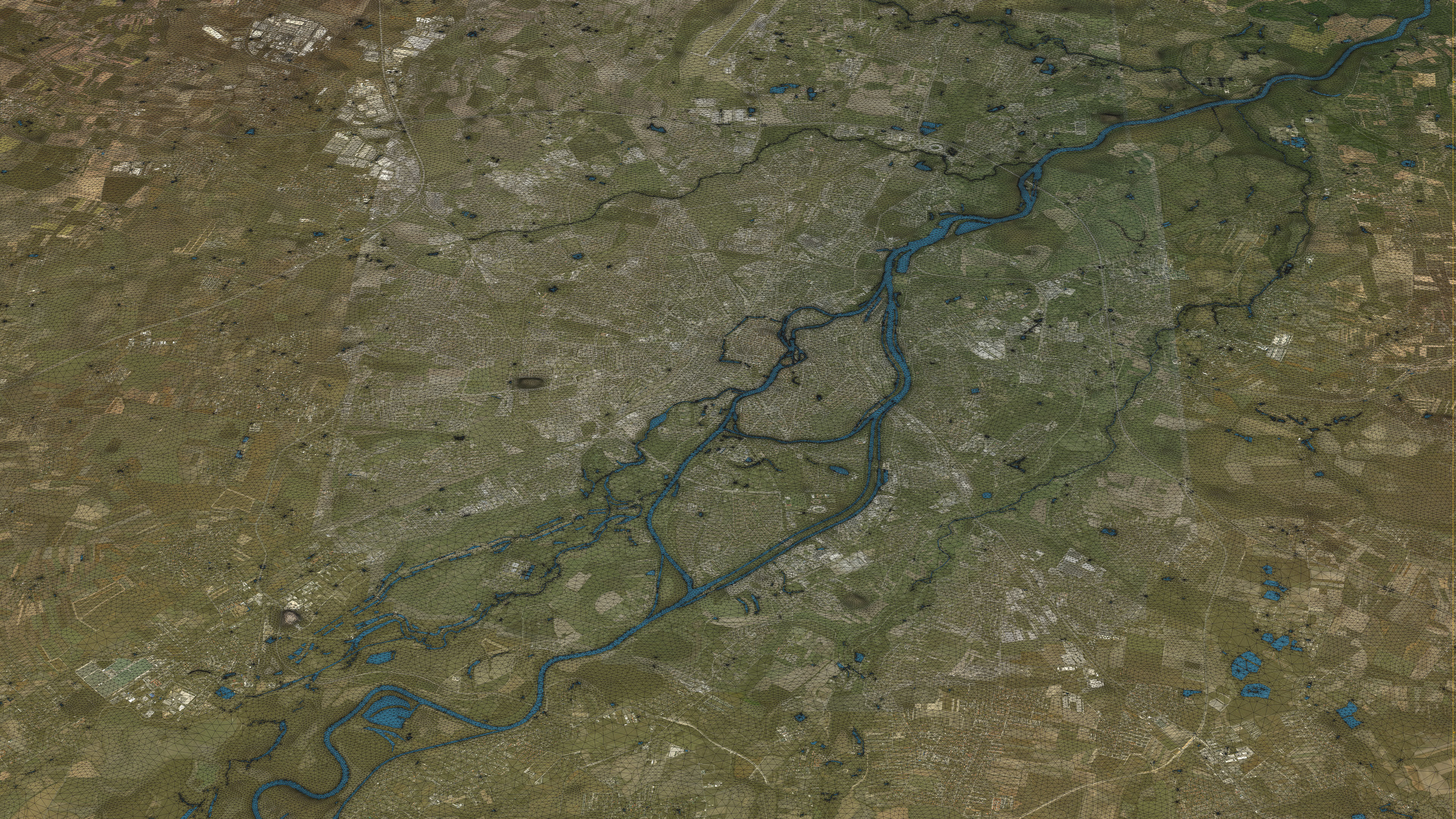 Wroclaw - Topography Terrain Low-poly 3D model_10
