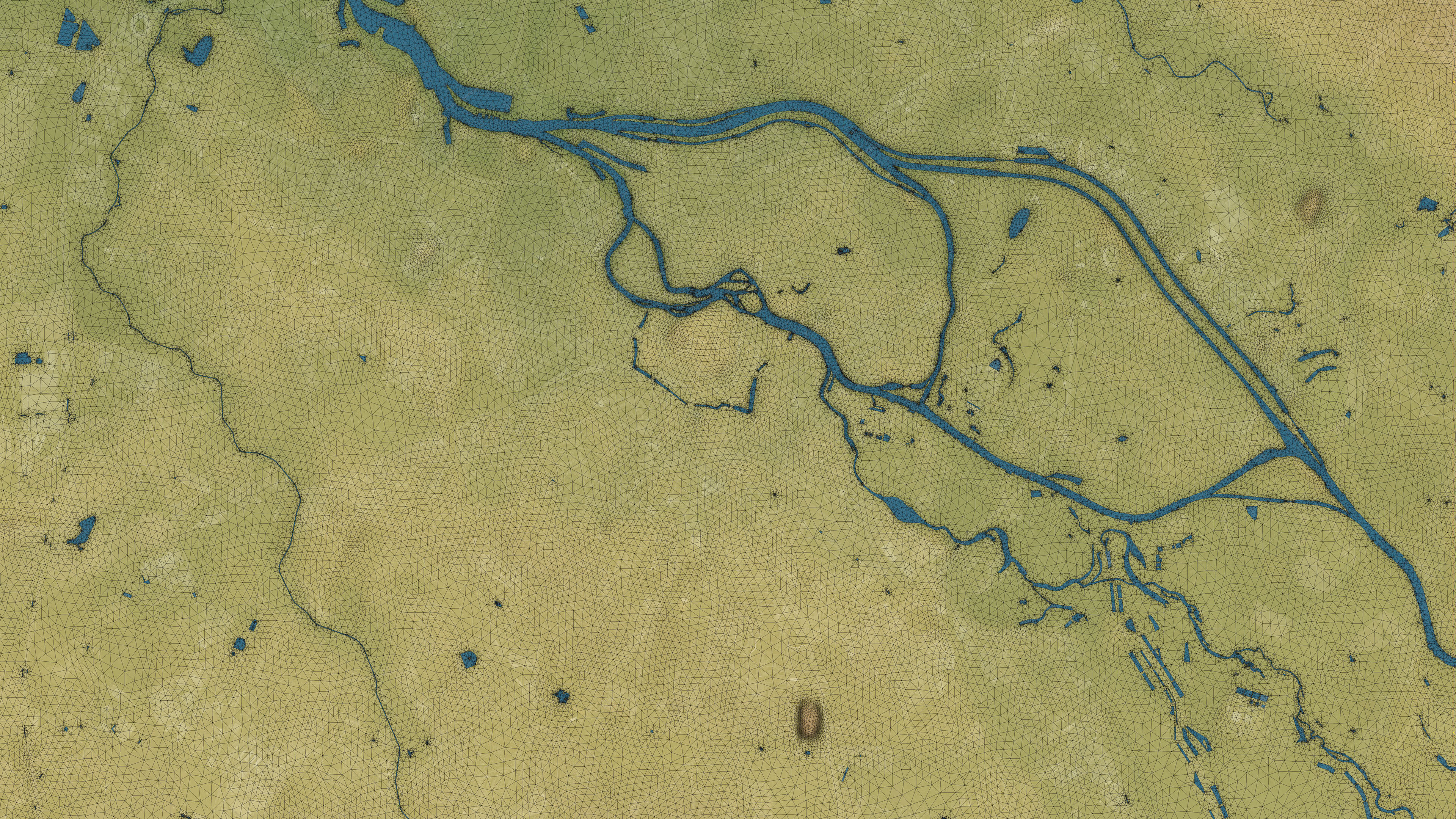 Wroclaw - Topography Terrain Low-poly 3D model_17