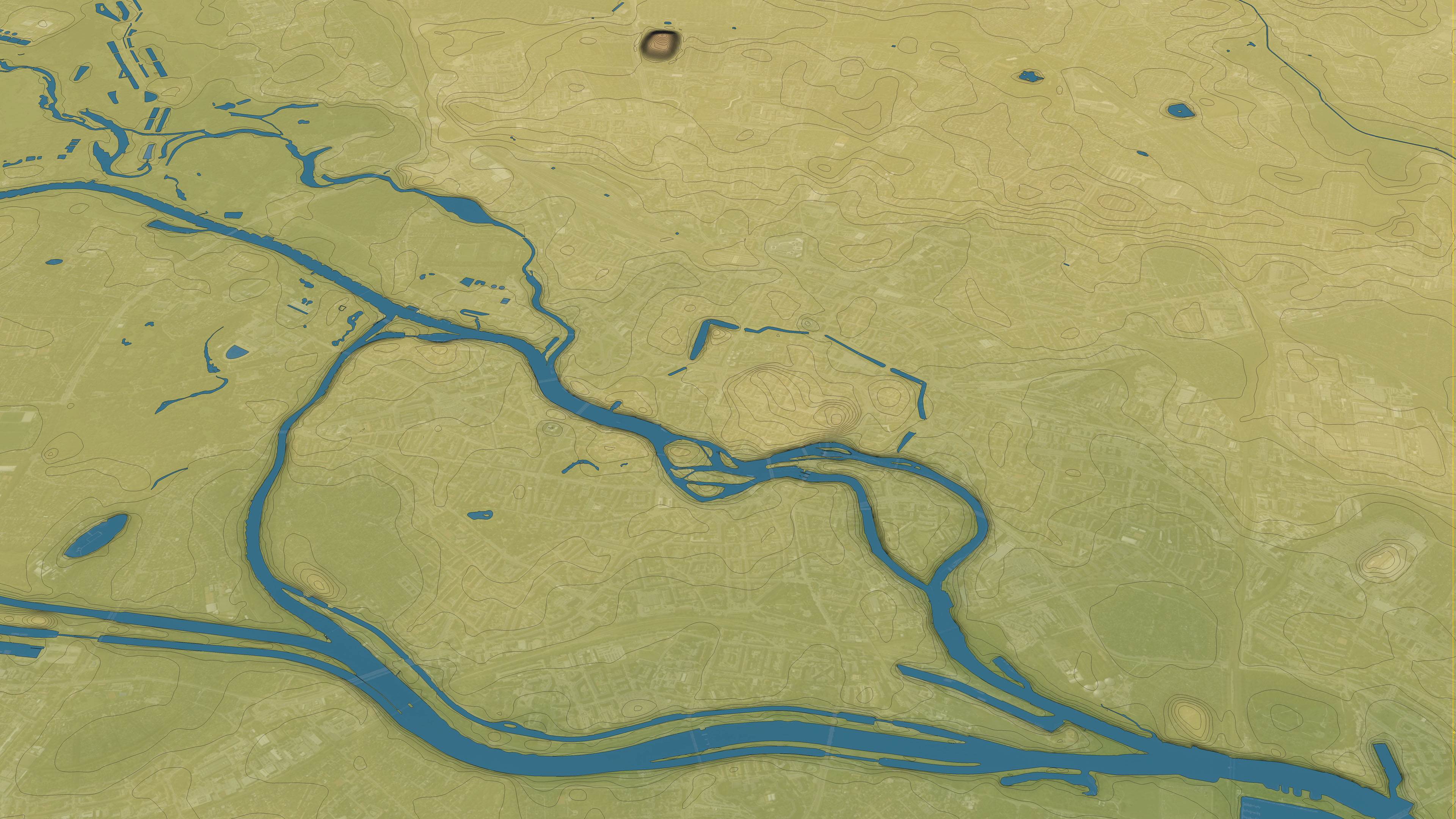Wroclaw - Topography Terrain Low-poly 3D model_36