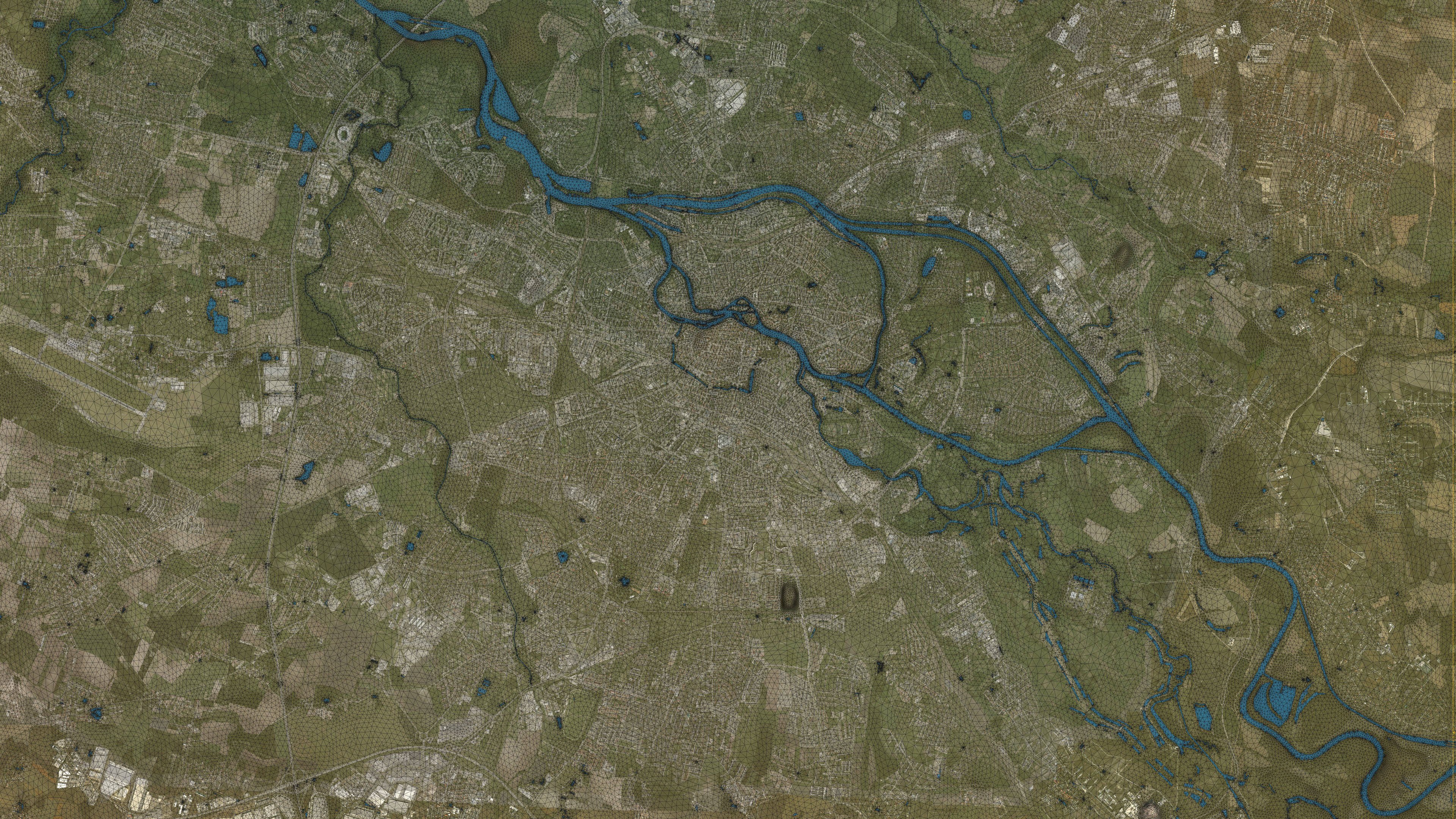 Wroclaw - Topography Terrain Low-poly 3D model_19