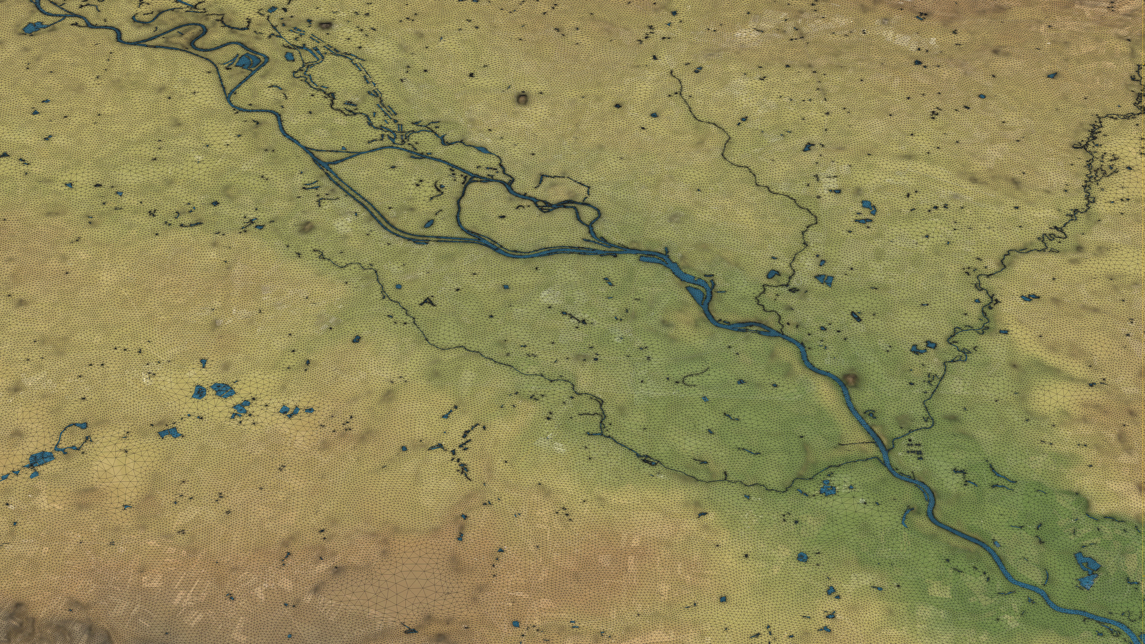 Wroclaw - Topography Terrain Low-poly 3D model_8