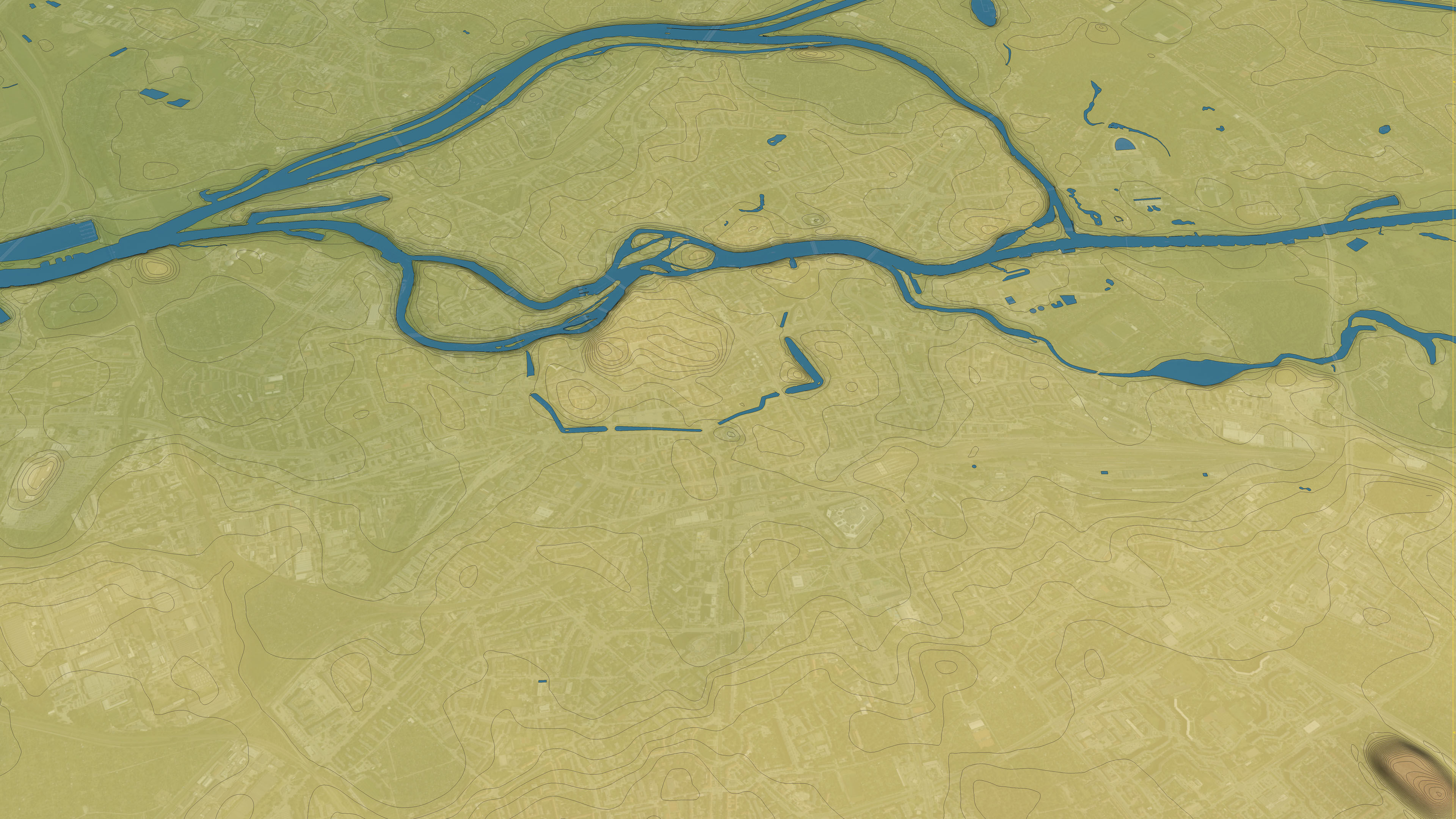 Wroclaw - Topography Terrain Low-poly 3D model_27