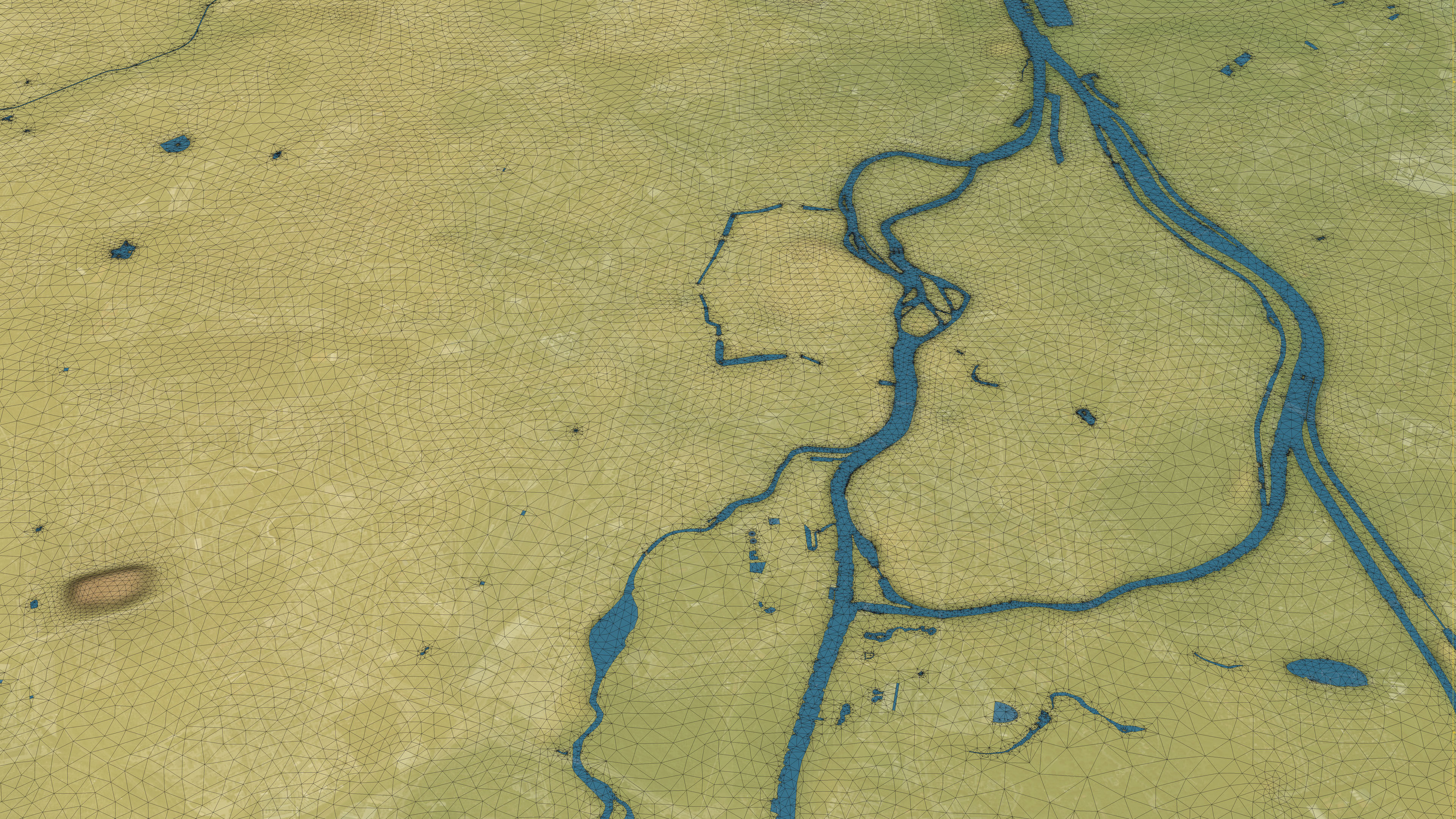 Wroclaw - Topography Terrain Low-poly 3D model_41