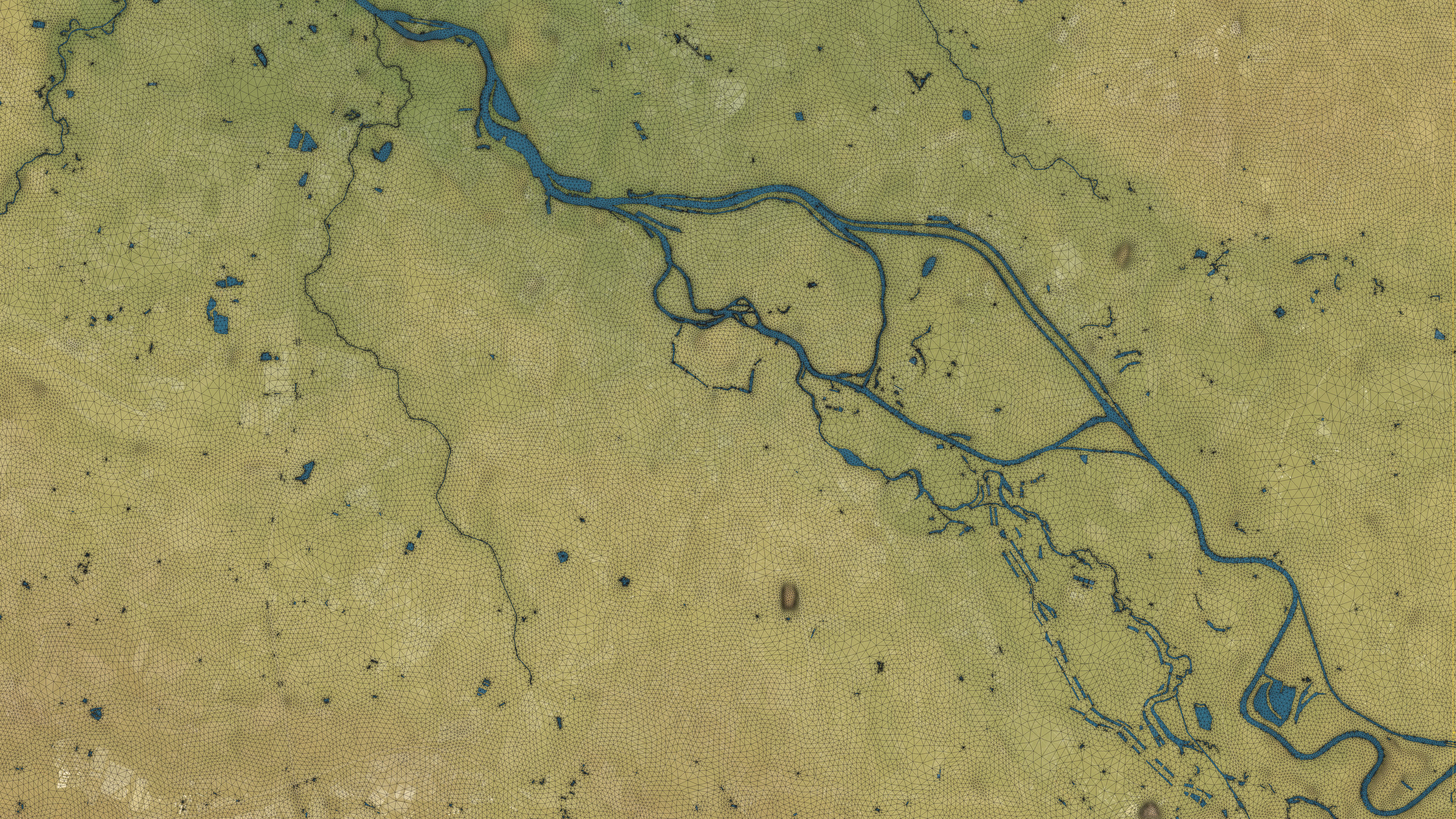 Wroclaw - Topography Terrain Low-poly 3D model_20
