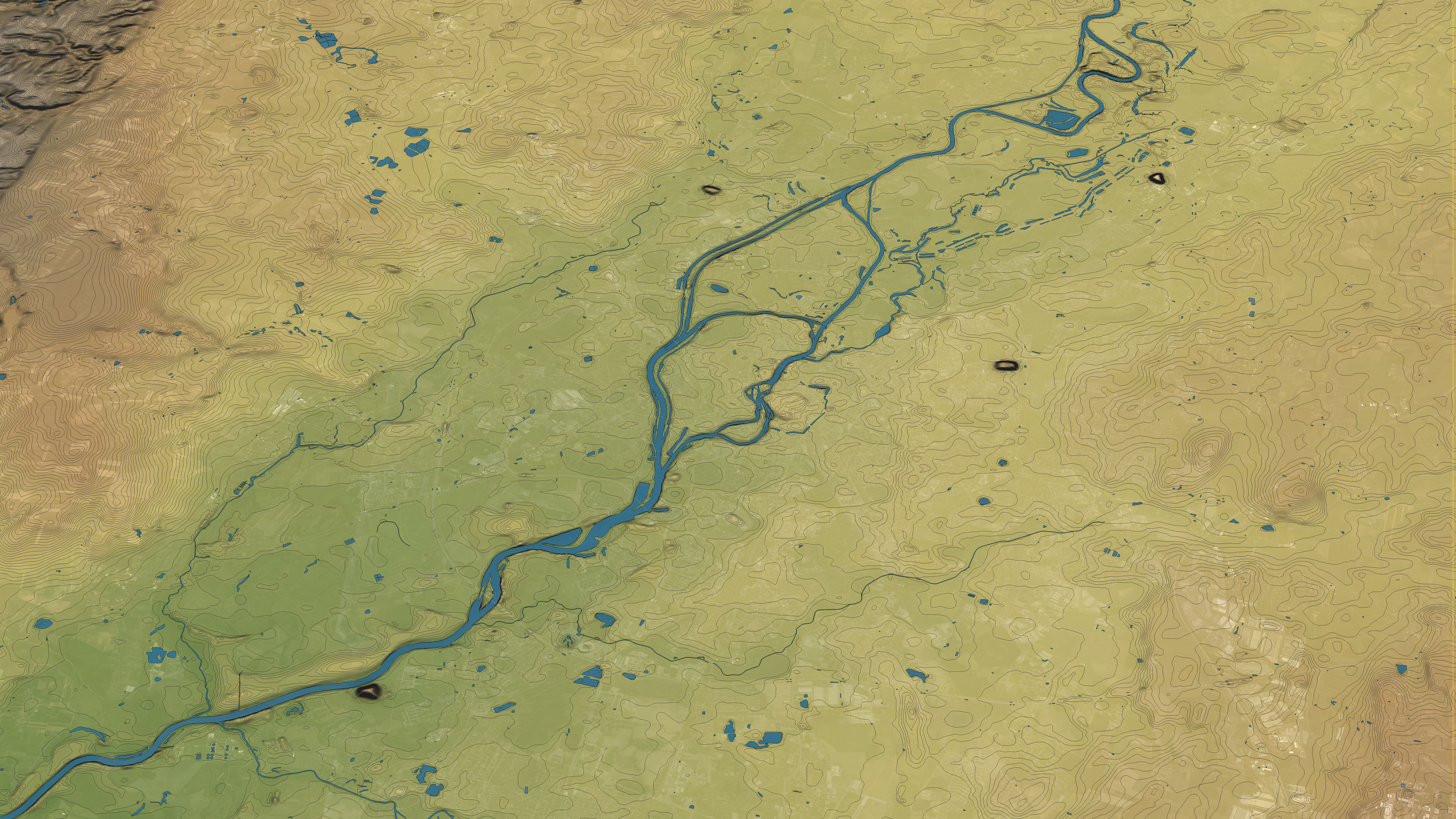 Wroclaw - Topography Terrain Low-poly 3D model_6