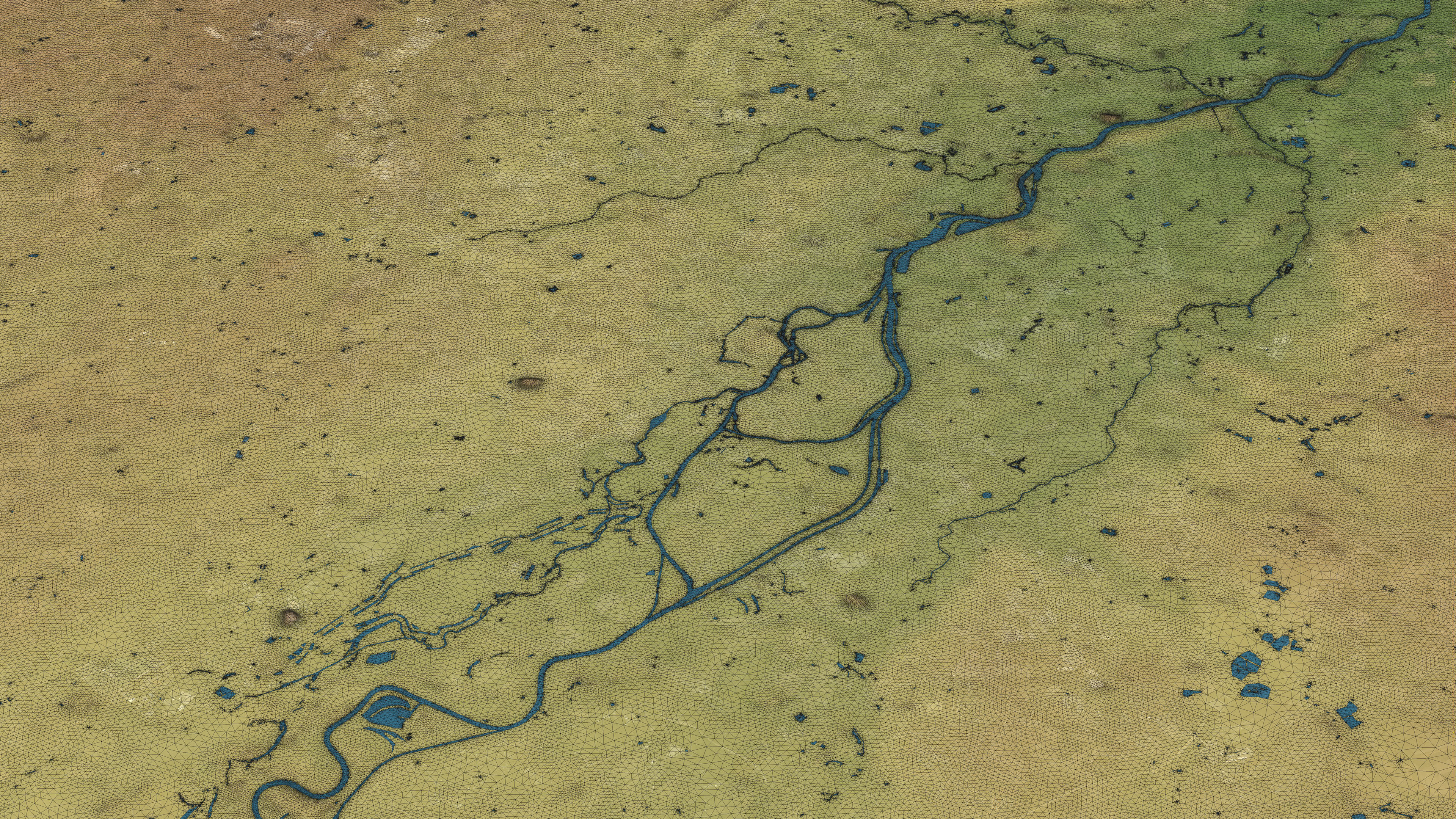 Wroclaw - Topography Terrain Low-poly 3D model_11