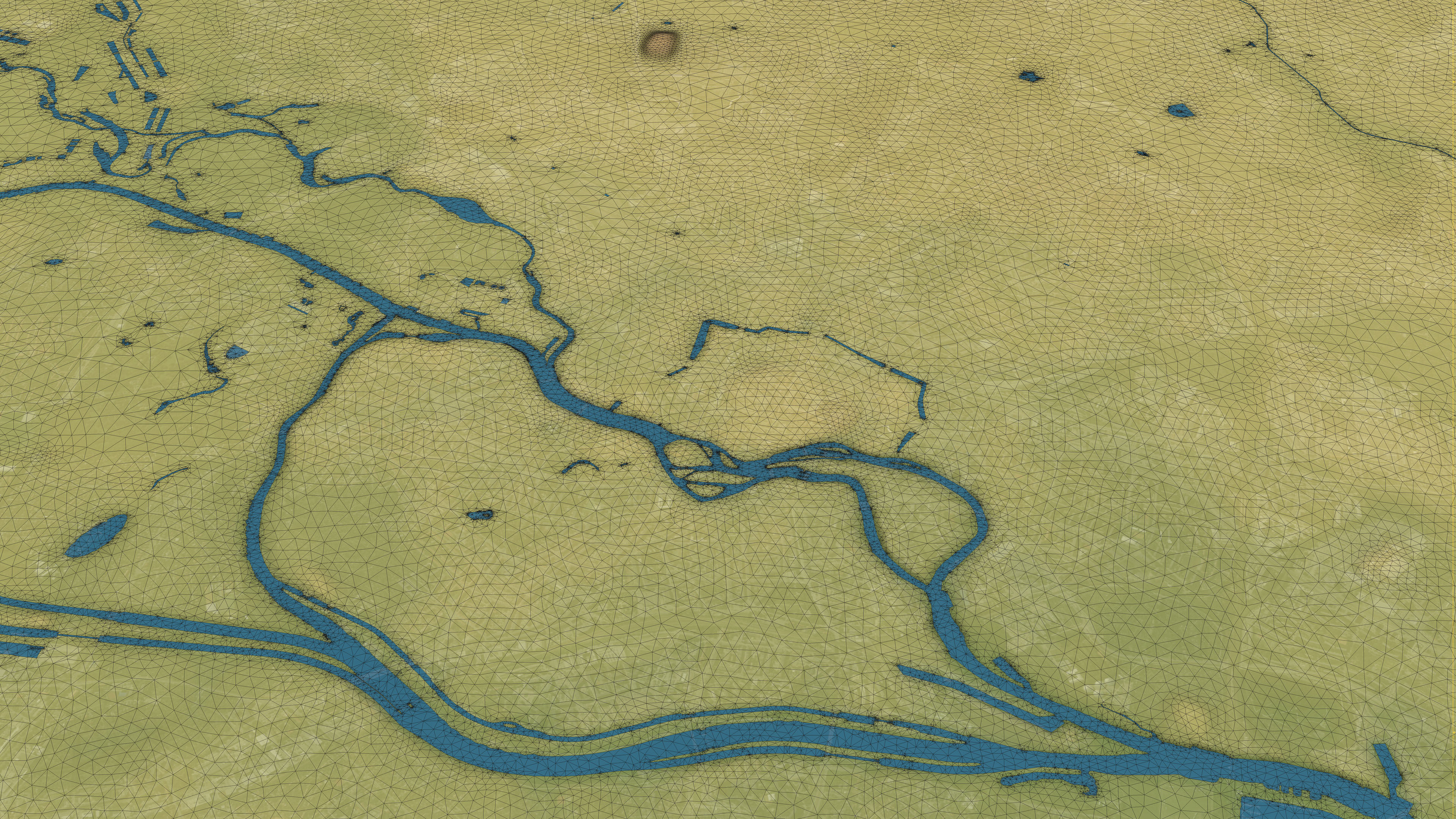 Wroclaw - Topography Terrain Low-poly 3D model_35