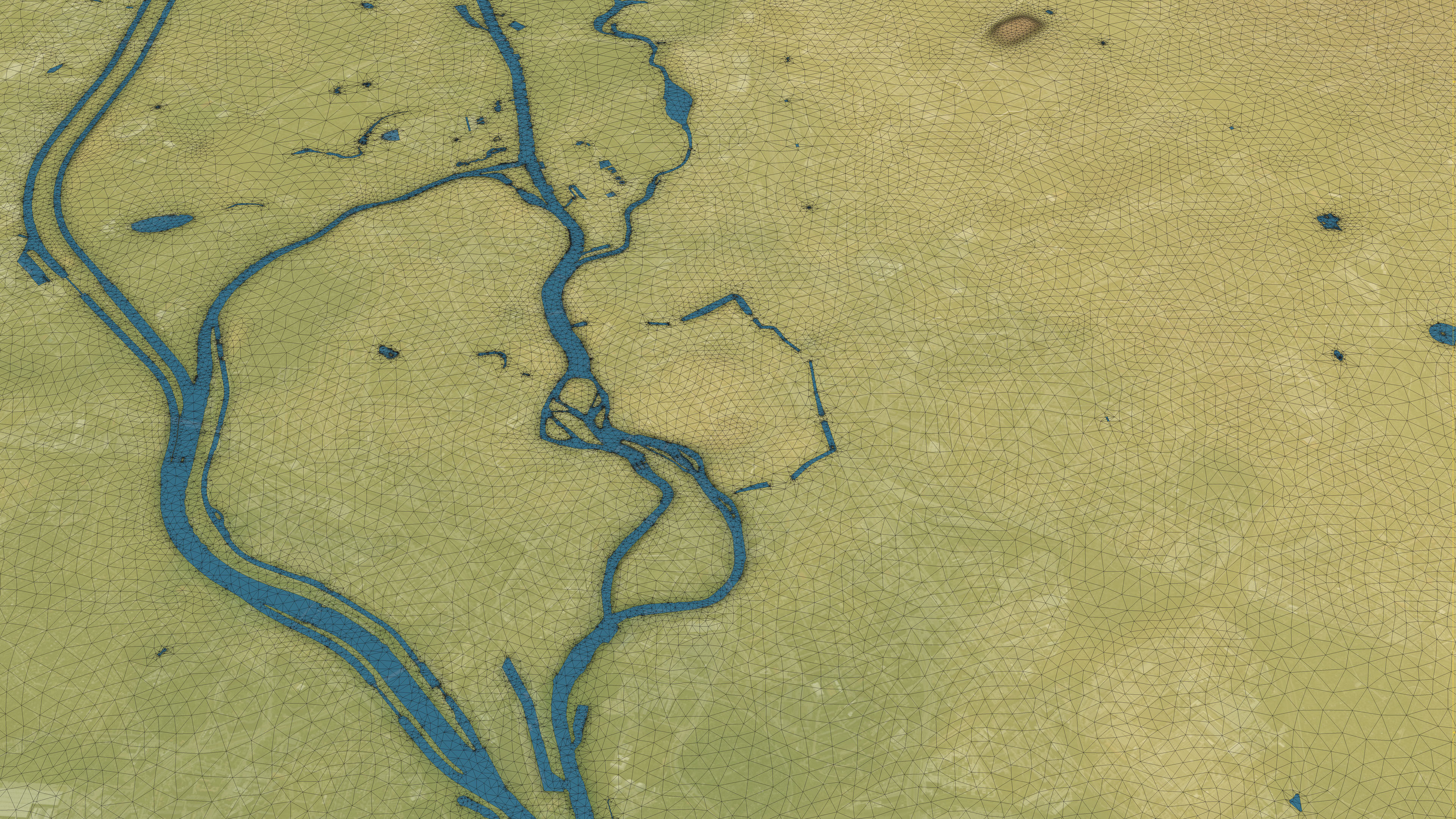 Wroclaw - Topography Terrain Low-poly 3D model_32