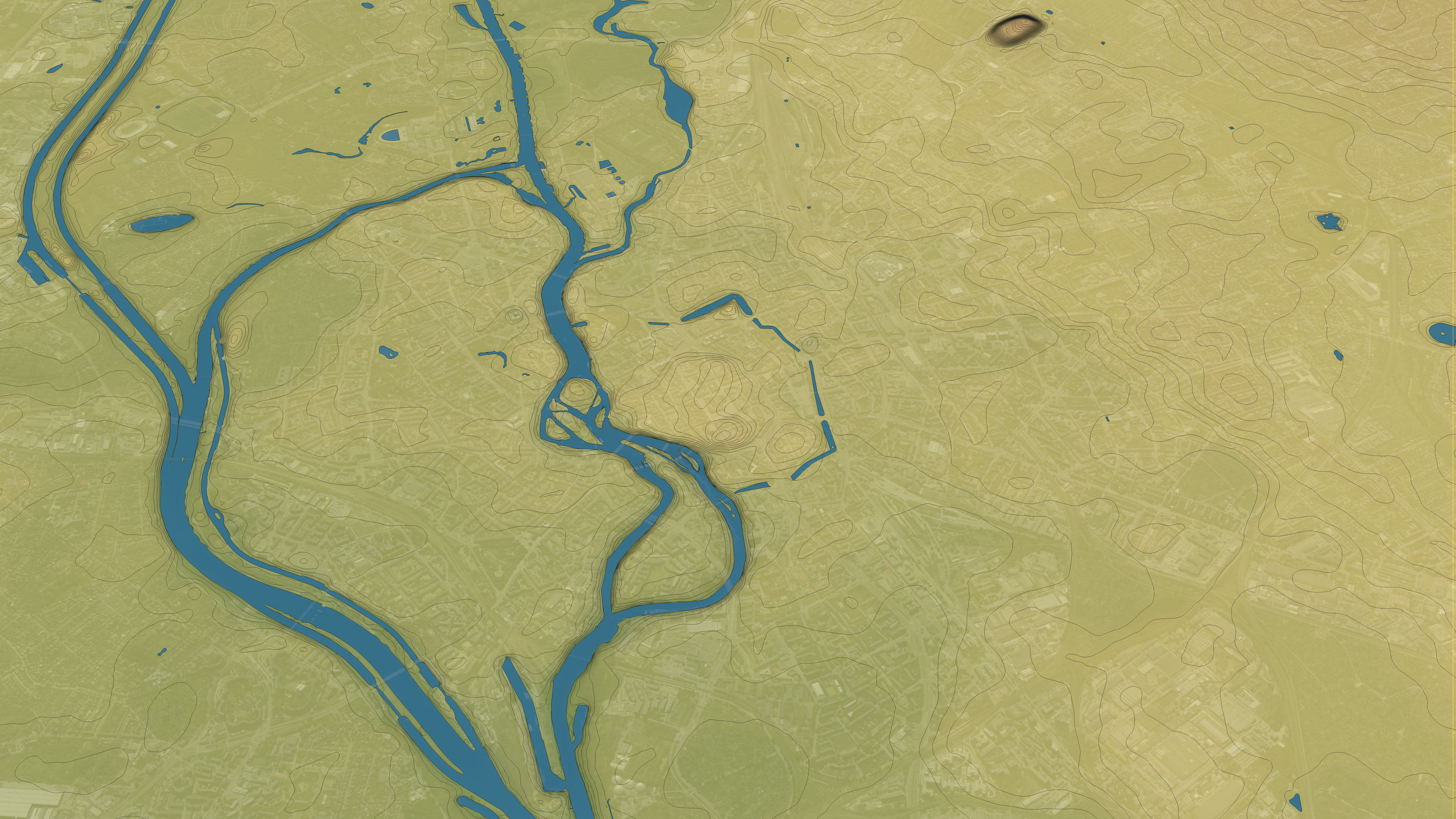 Wroclaw - Topography Terrain Low-poly 3D model_33