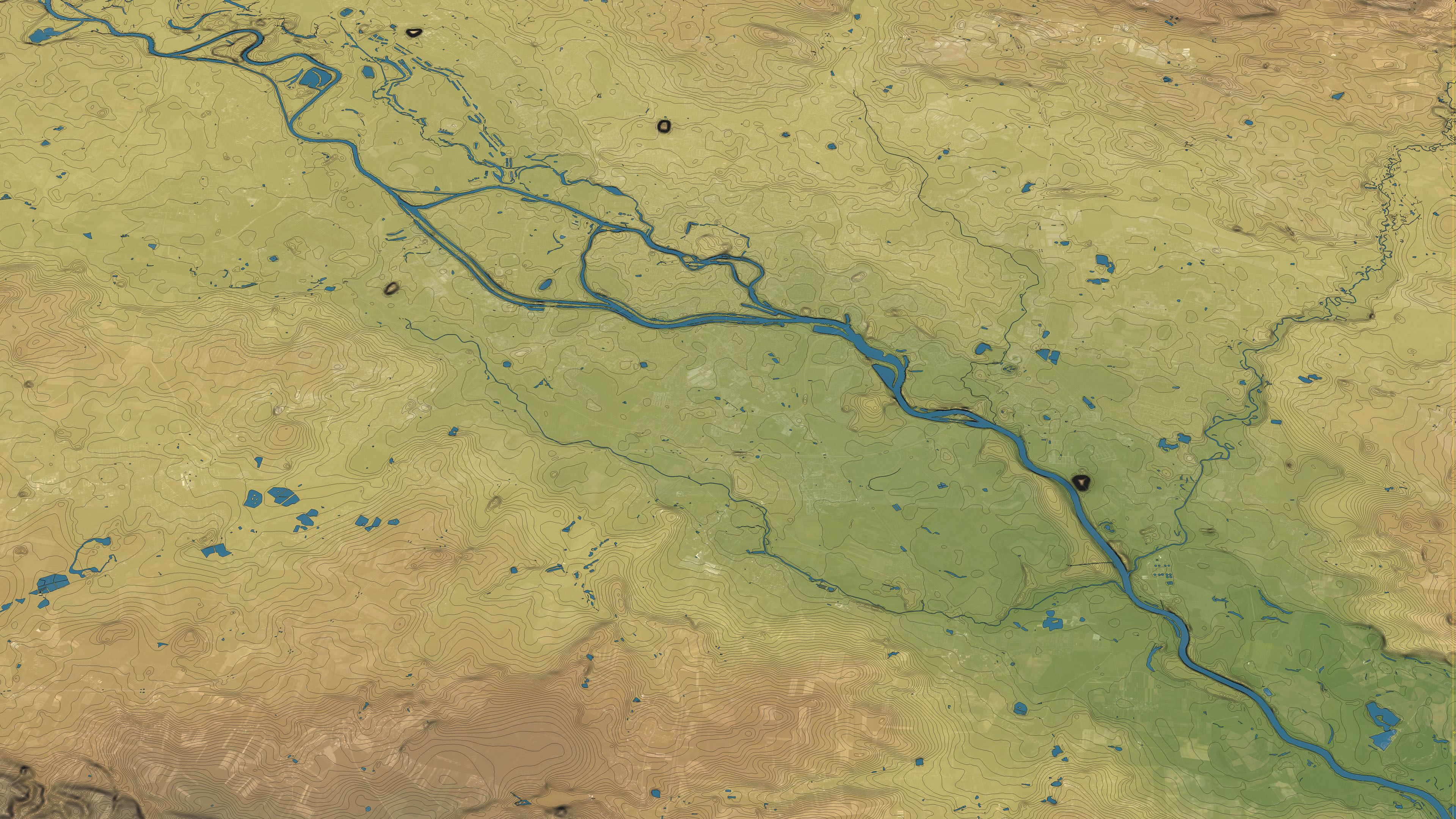Wroclaw - Topography Terrain Low-poly 3D model_9