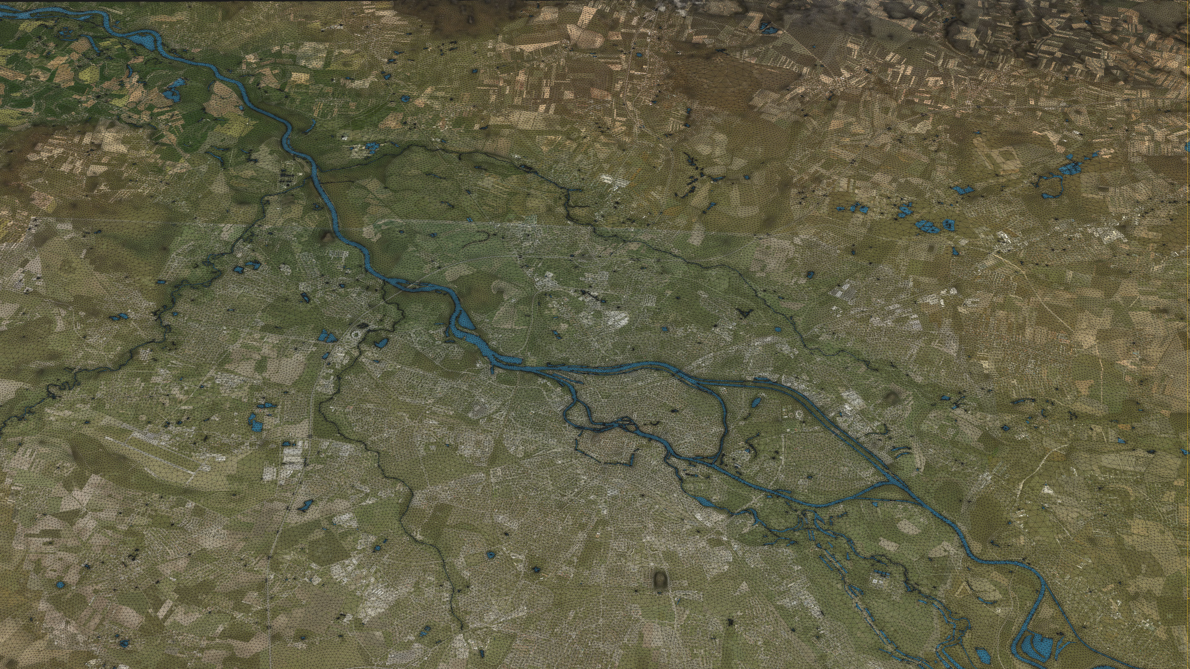 Wroclaw - Topography Terrain Low-poly 3D model_1