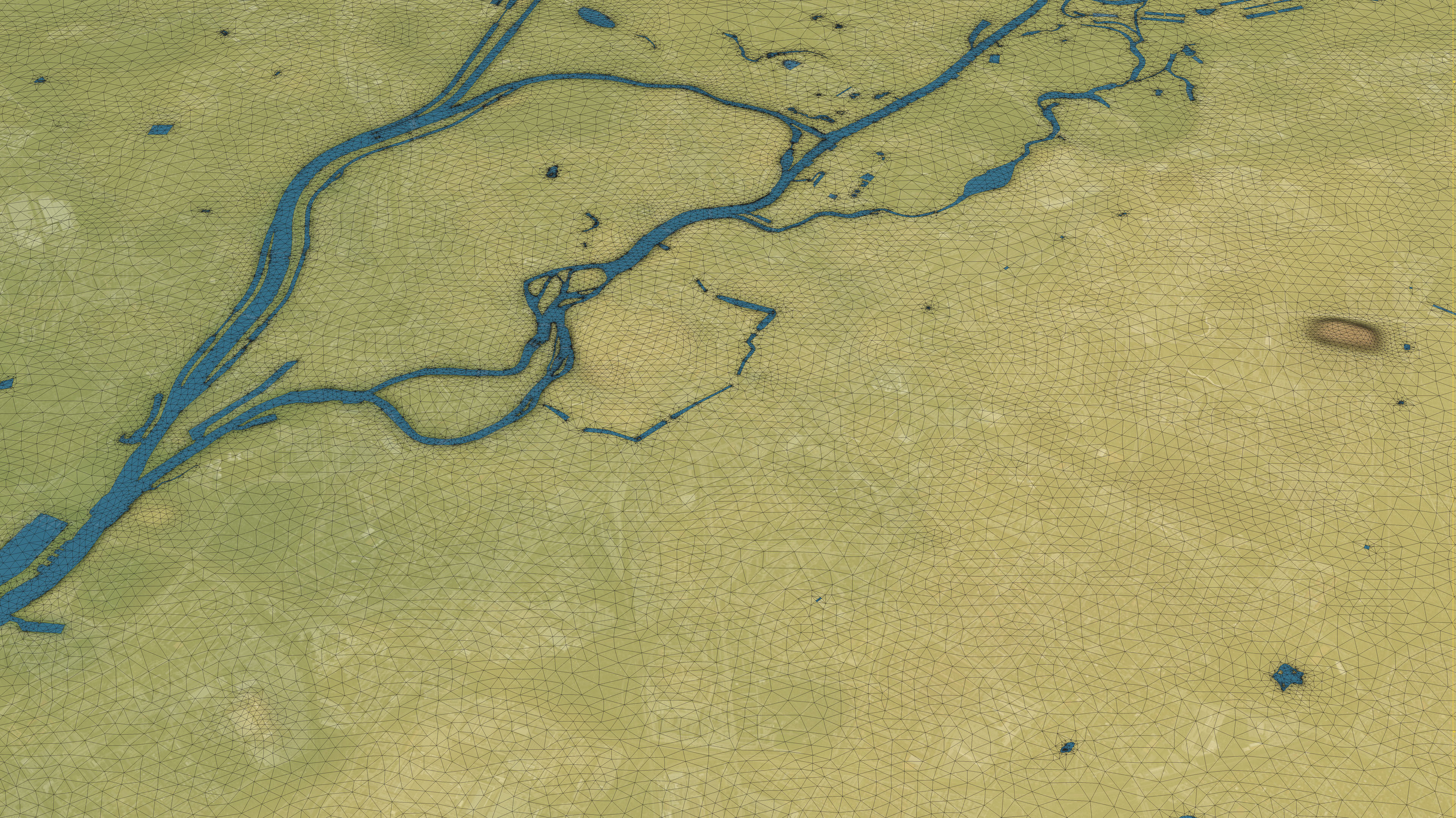 Wroclaw - Topography Terrain Low-poly 3D model_29