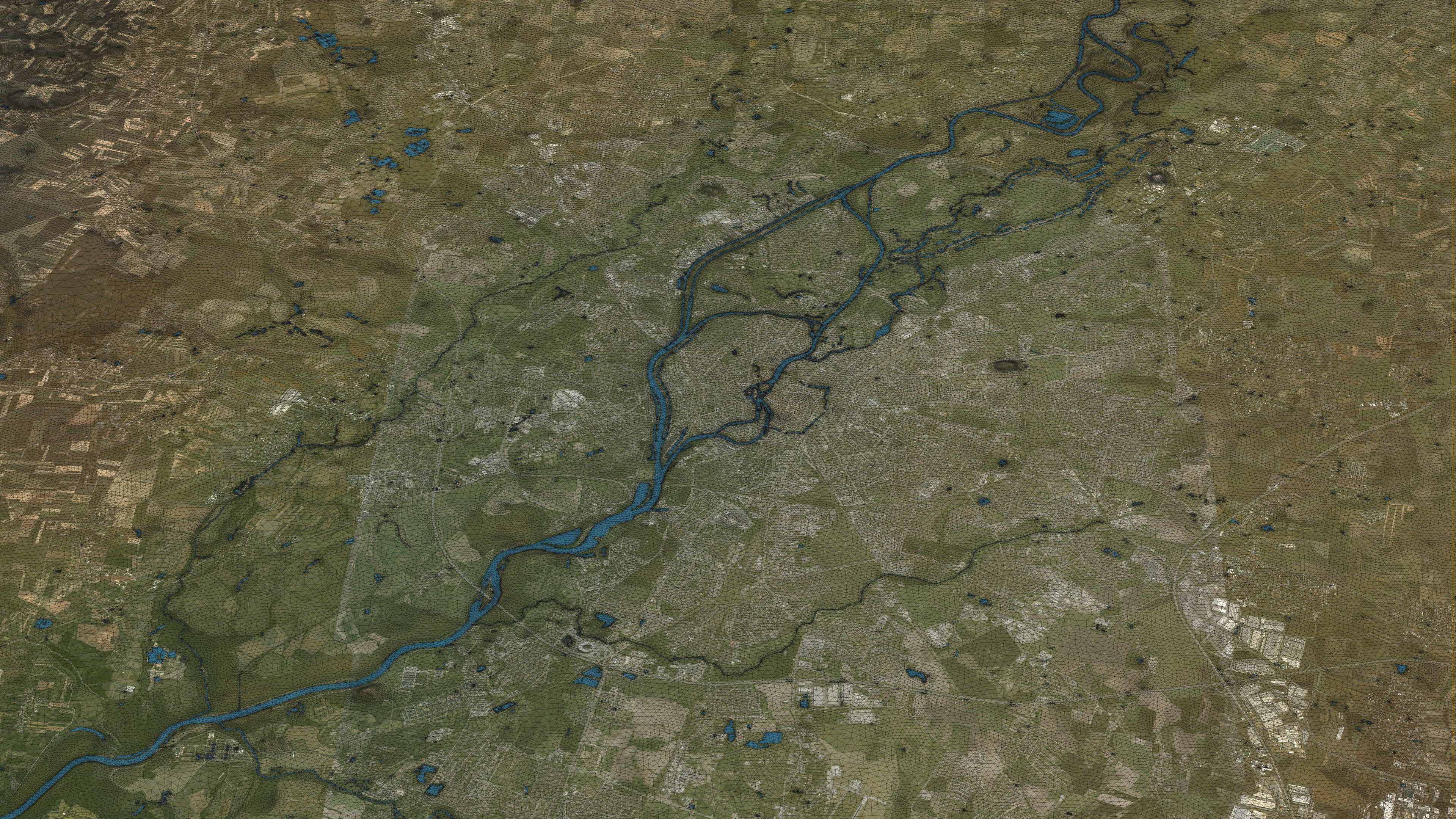 Wroclaw - Topography Terrain Low-poly 3D model_4