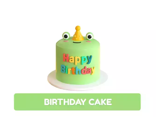 Low-Poly Birthday Cake 05