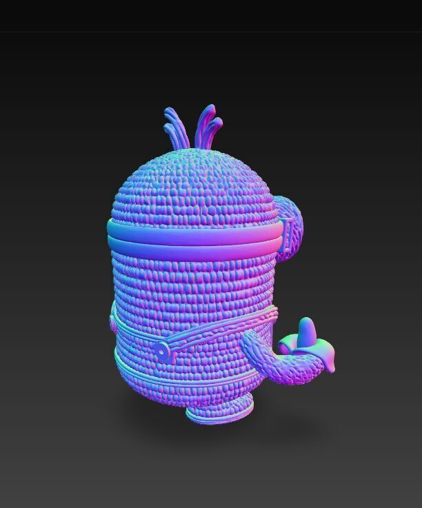 Minion Bob Knit Figure Banana Hero 3D model_14