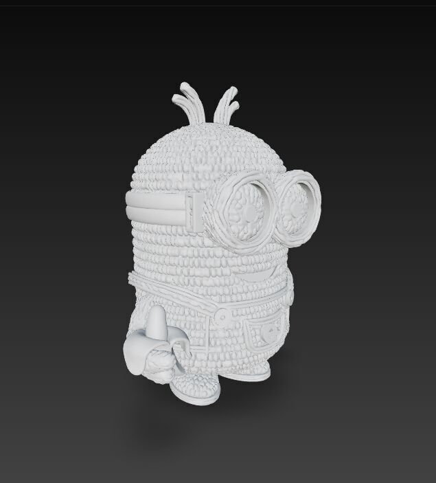 Minion Bob Knit Figure Banana Hero 3D model_20