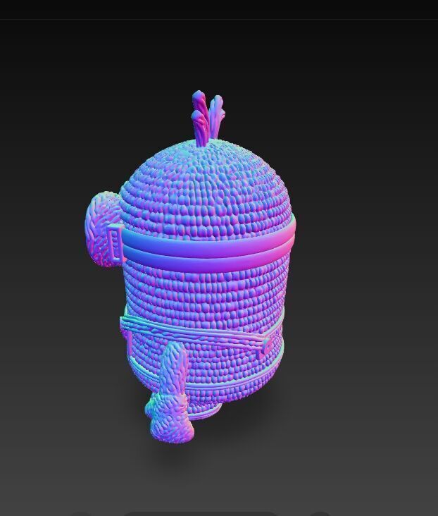 Minion Bob Knit Figure Banana Hero 3D model_16