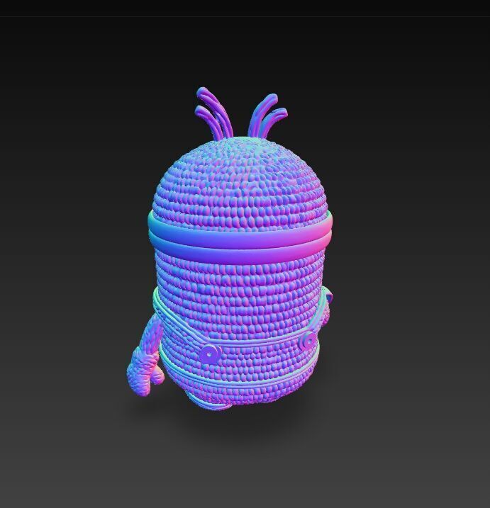 Minion Bob Knit Figure Banana Hero 3D model_15