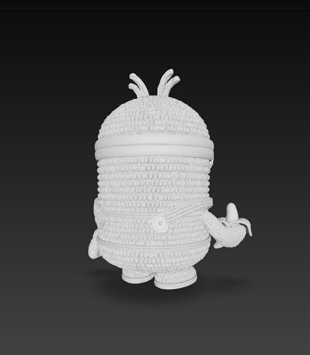 Minion Bob Knit Figure Banana Hero 3D model_22