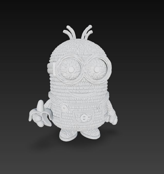 Minion Bob Knit Figure Banana Hero 3D model_19