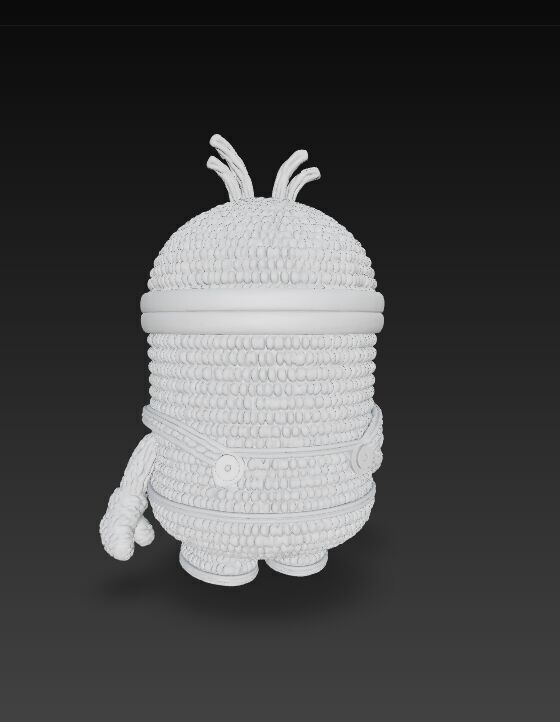 Minion Bob Knit Figure Banana Hero 3D model_23