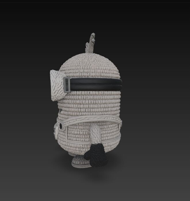 Minion Bob Knit Figure Banana Hero 3D model_9