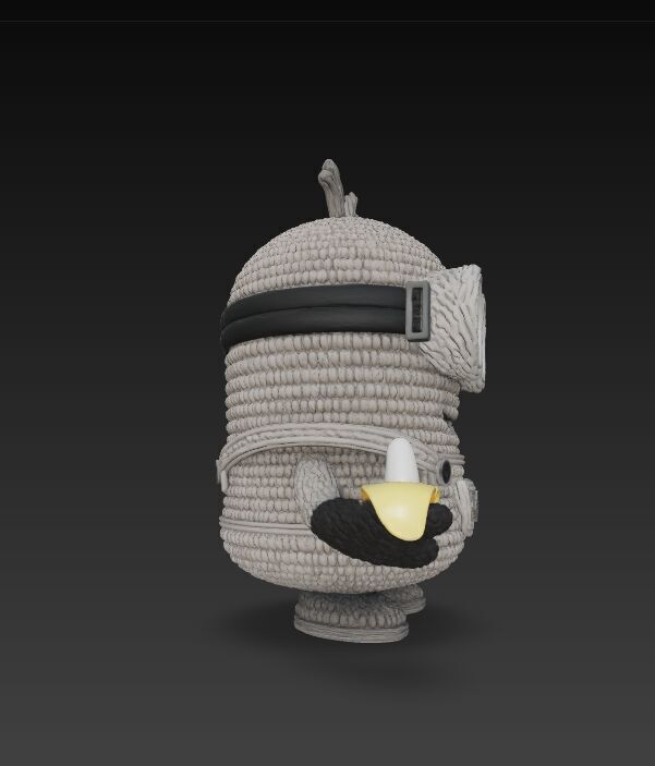Minion Bob Knit Figure Banana Hero 3D model_6