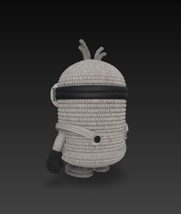 Minion Bob Knit Figure Banana Hero 3D model_10