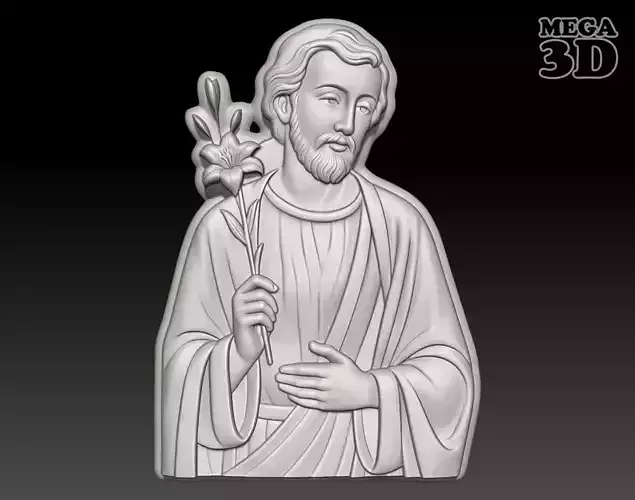 Saint Joseph holding a lily - 250604