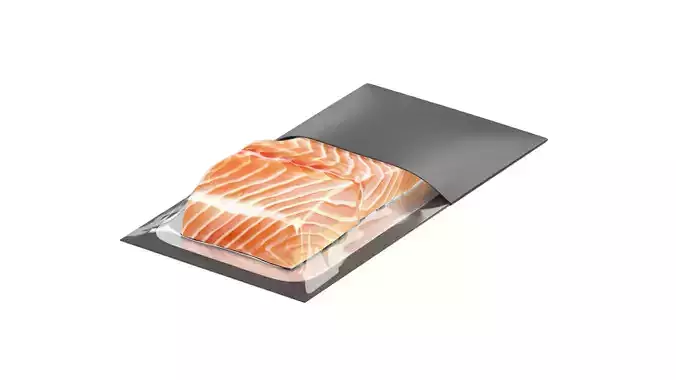 Black Salmon Carton Pack - fish cardboard container