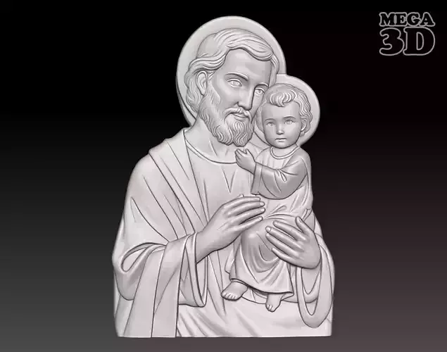 Saint Joseph holding the Child Jesus - 250604