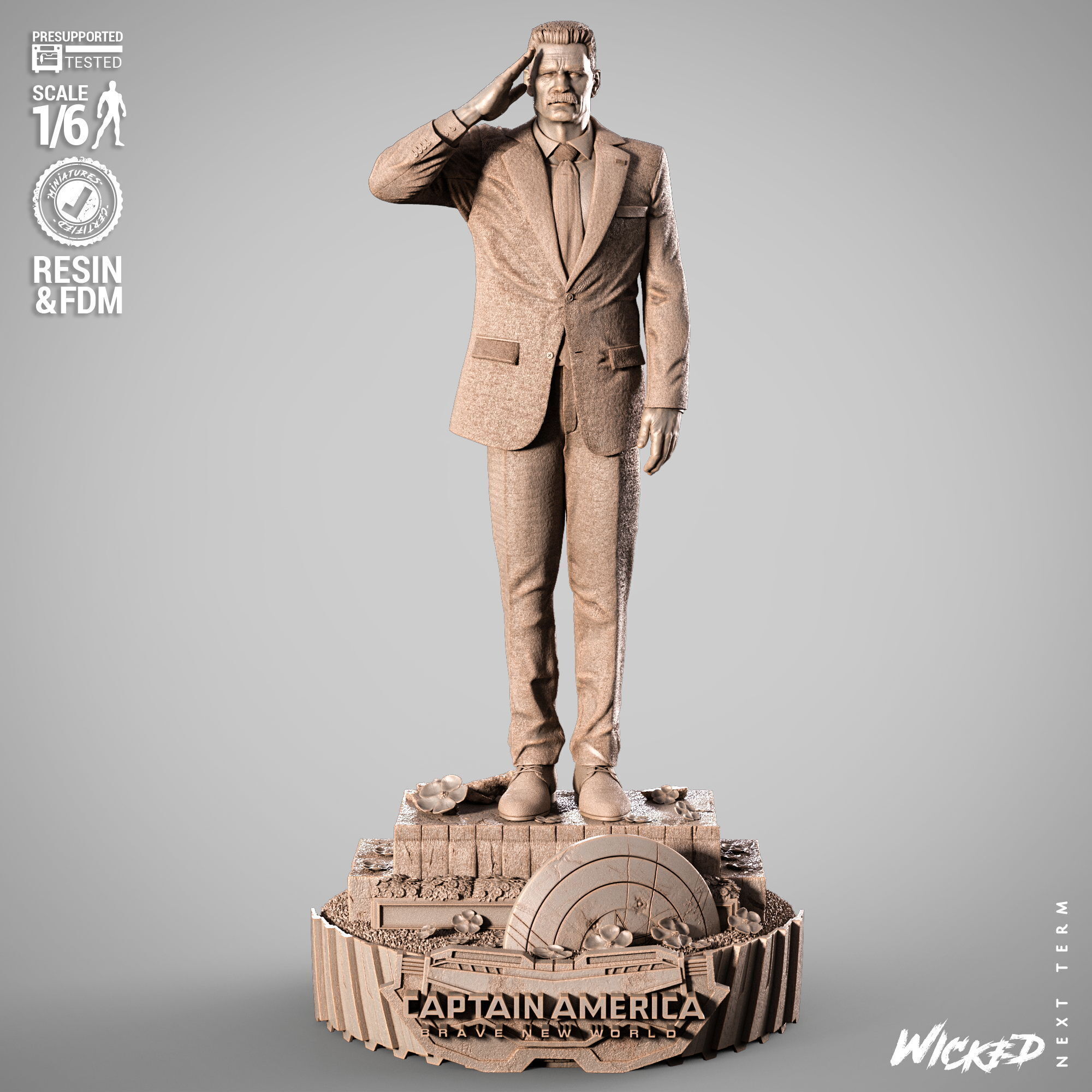 Wicked Marvel Ross Sculpture 3D print model_2