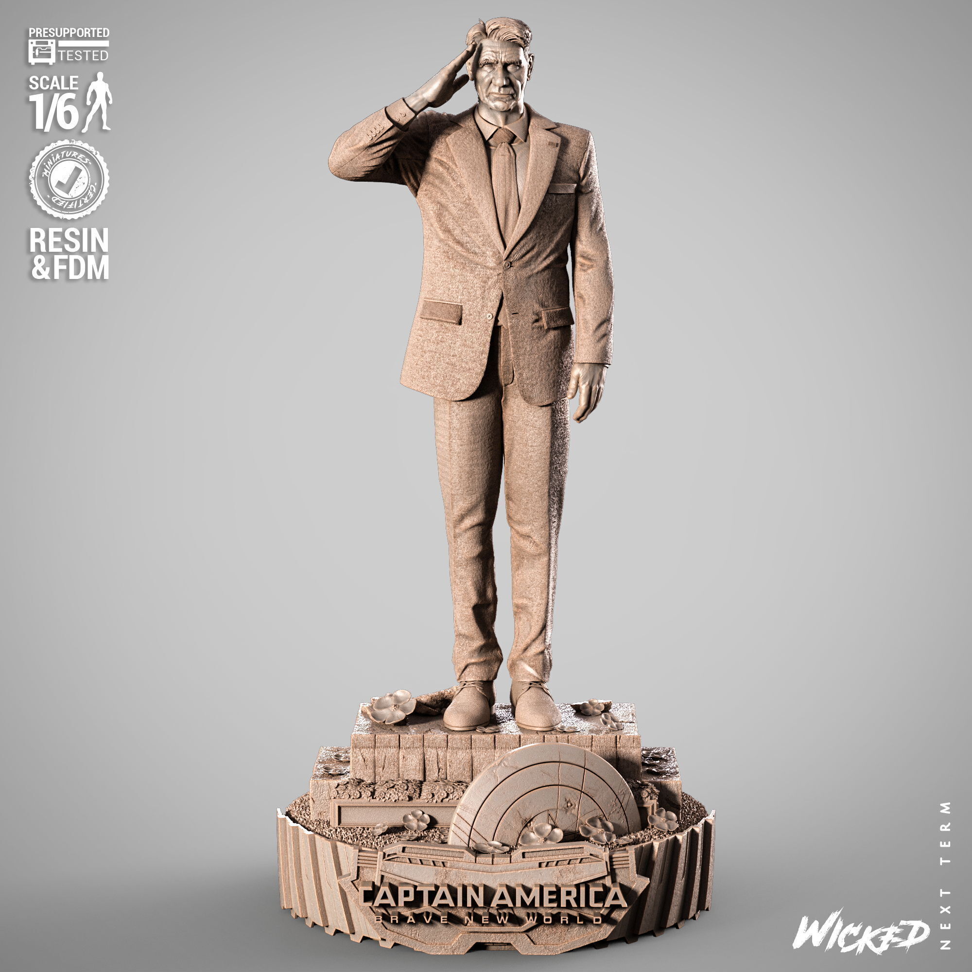 Wicked Marvel Ross Sculpture 3D print model_4