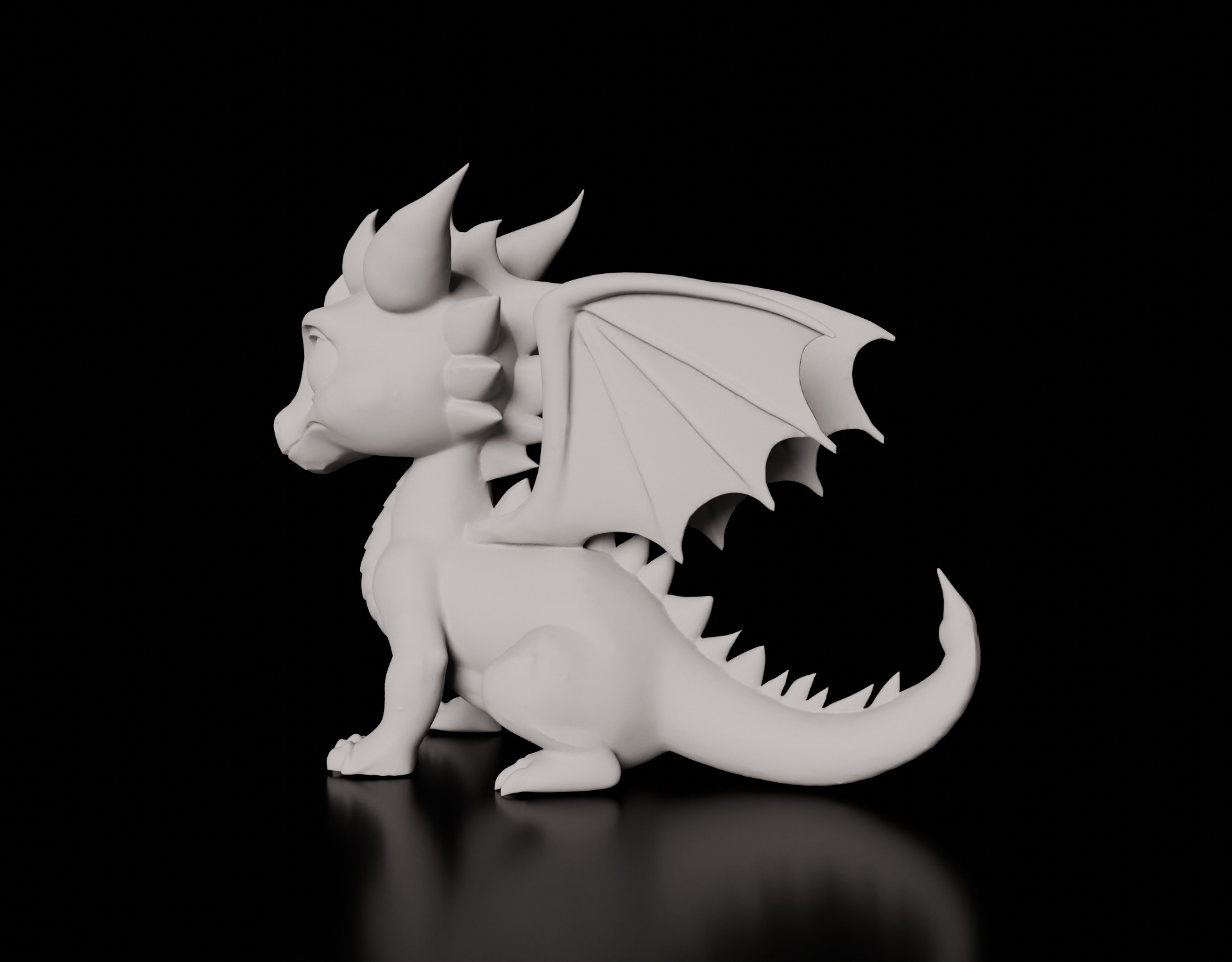 Baby Dragon 3D Printing Model Detailed STL File 3D print model_27