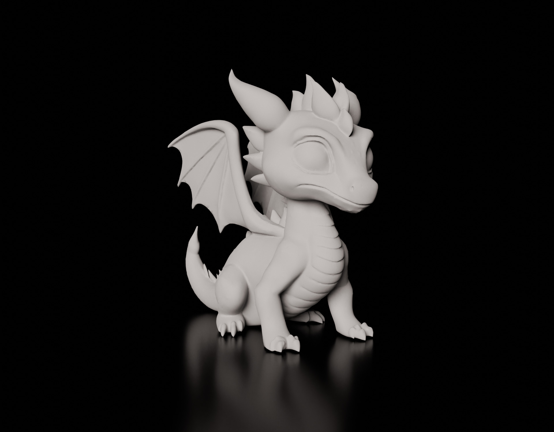 Baby Dragon 3D Printing Model Detailed STL File 3D print model_10