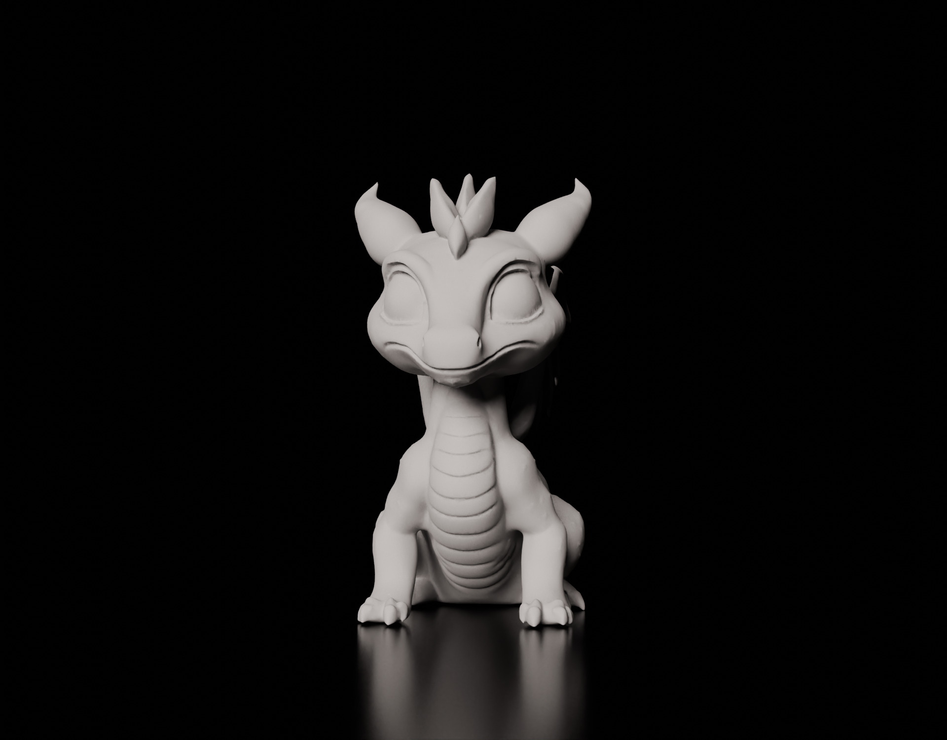 Baby Dragon 3D Printing Model Detailed STL File 3D print model_31