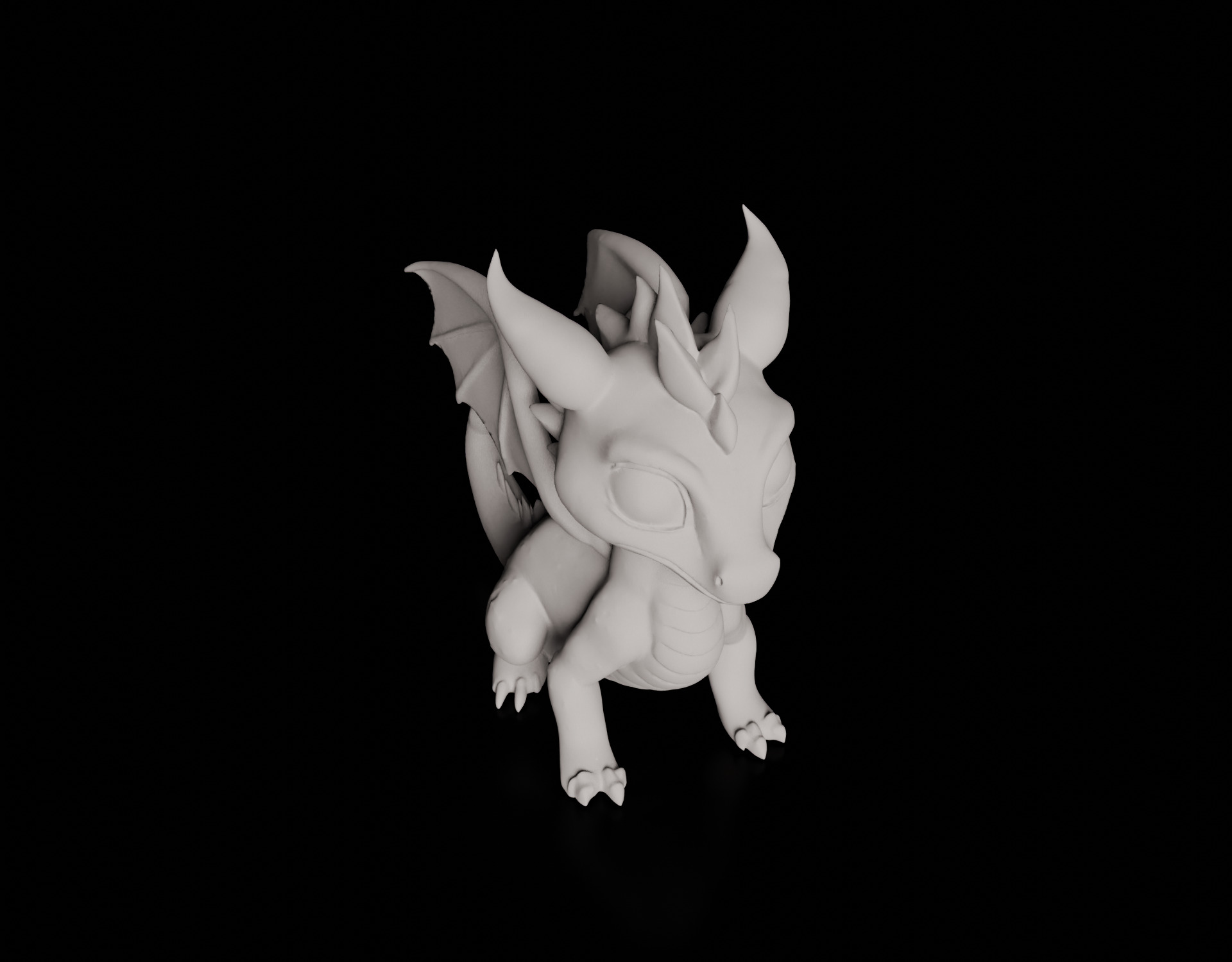Baby Dragon 3D Printing Model Detailed STL File 3D print model_36