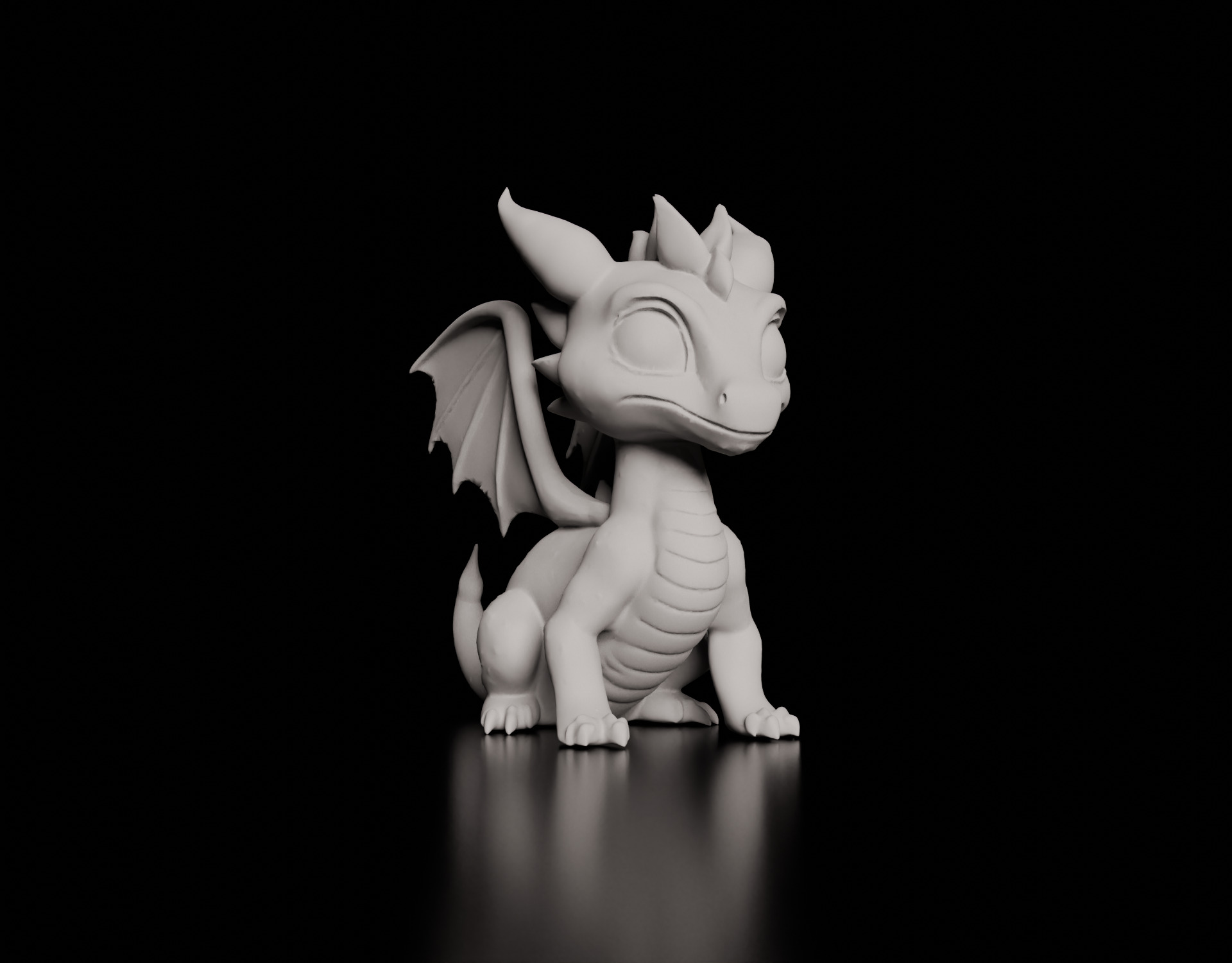 Baby Dragon 3D Printing Model Detailed STL File 3D print model_38