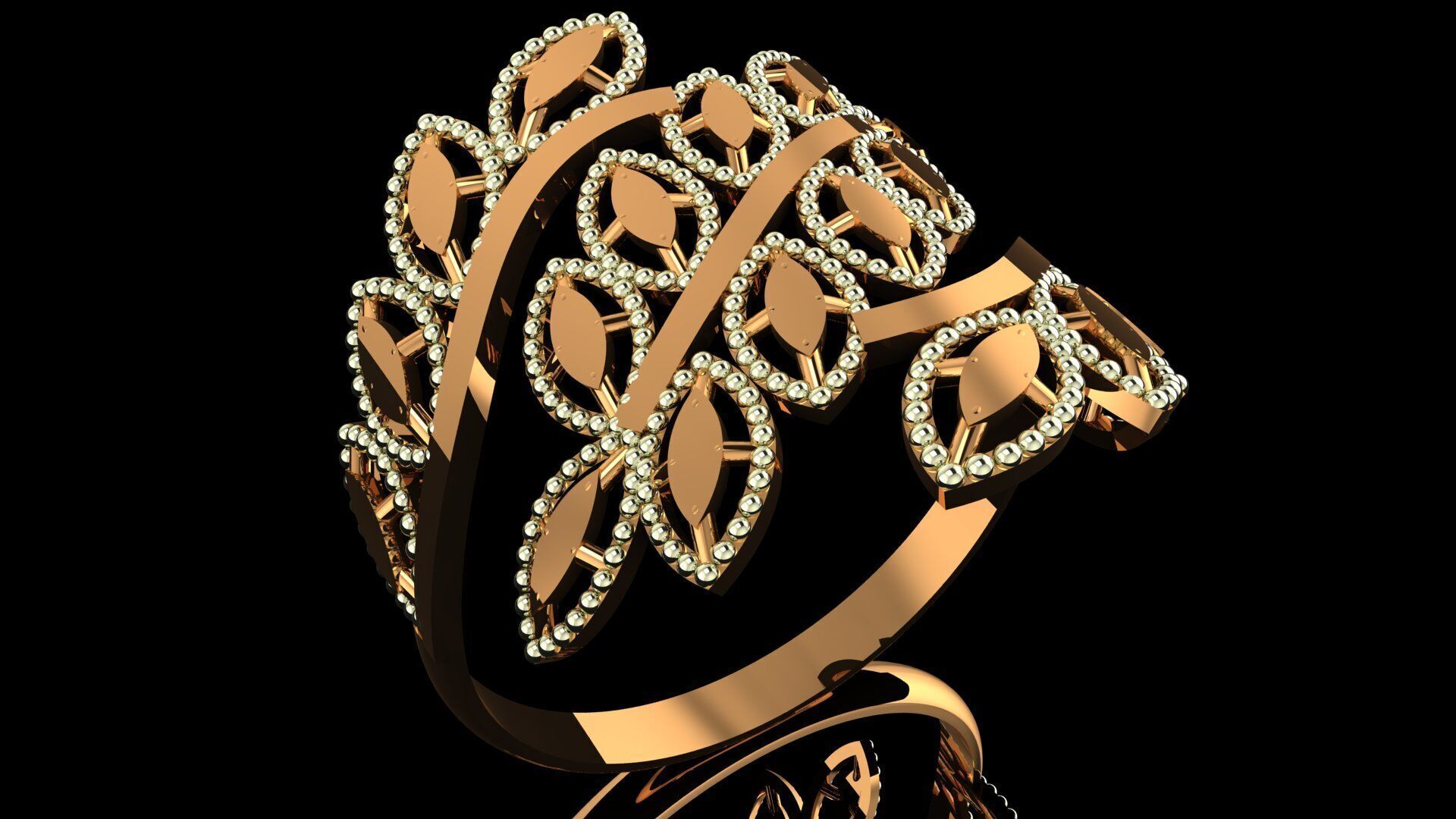 Sylvan Embrace Ring 3gm 3D print model