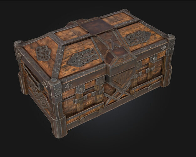 Ancient Treasure Chest  Vault of Forgotten Riches 3D model