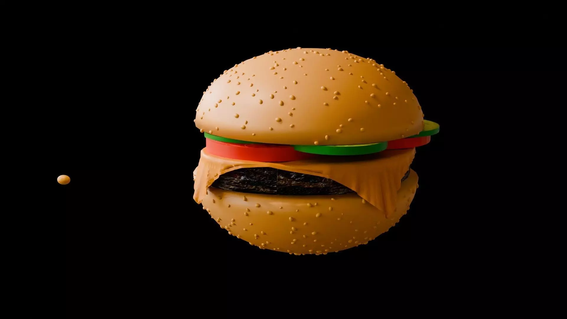 fast food hamburger 3D model_0