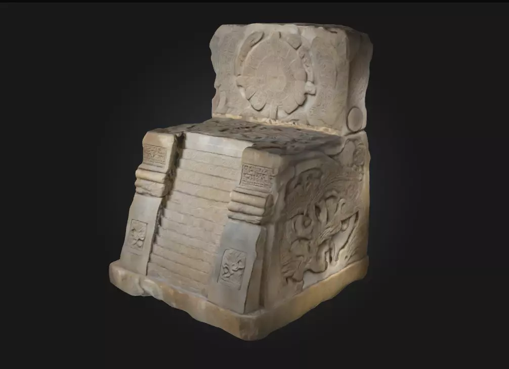 Aztec Stone Altar  Sacred Relic of an Ancient Empire 3D model_0