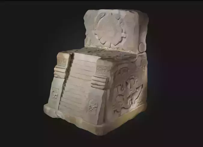 Aztec Stone Altar  Sacred Relic of an Ancient Empire