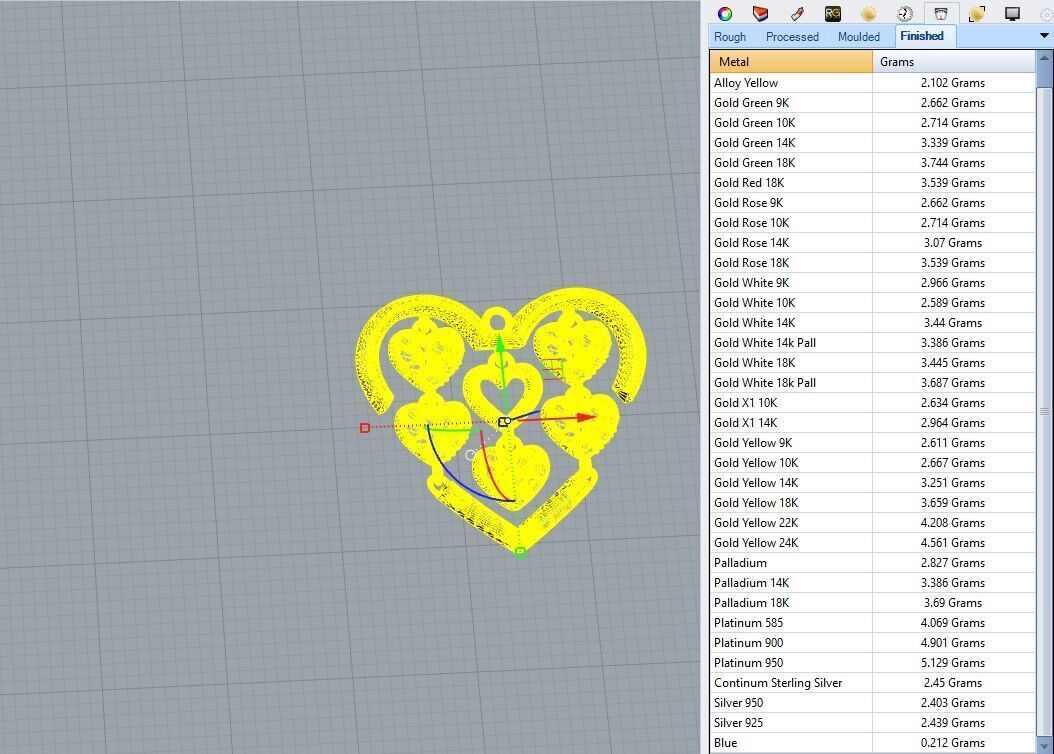 Heart pendant or necklace 3D print model_9