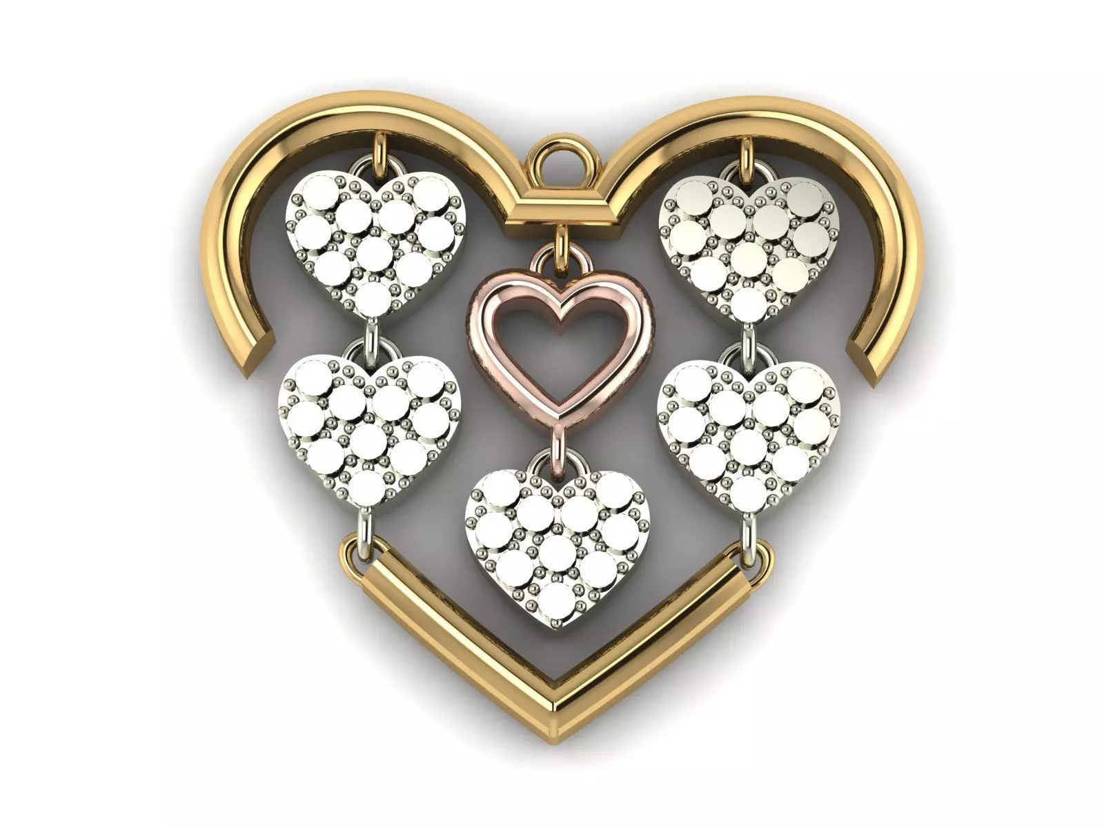 Heart pendant or necklace 3D print model_0