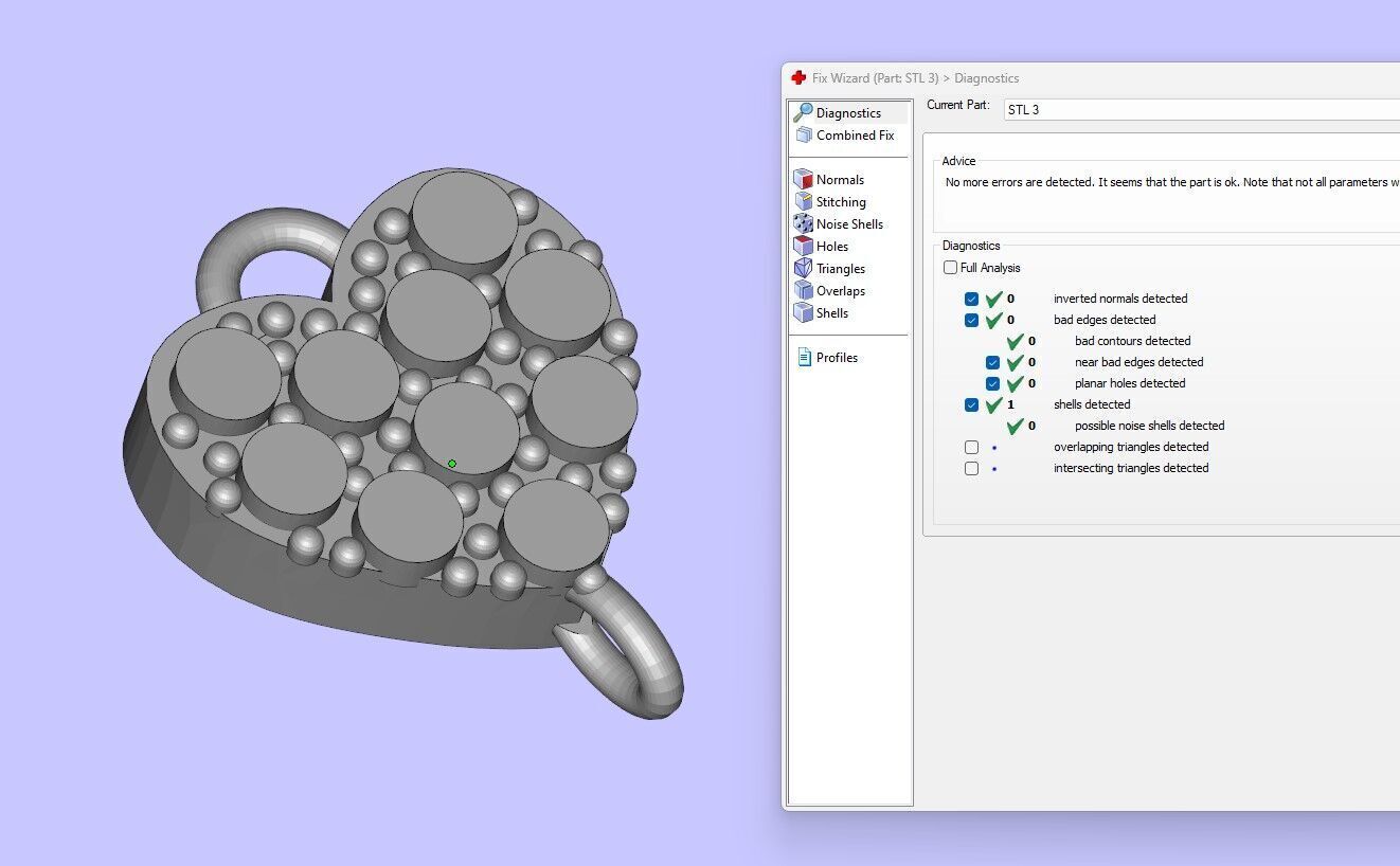 Heart pendant or necklace 3D print model_4