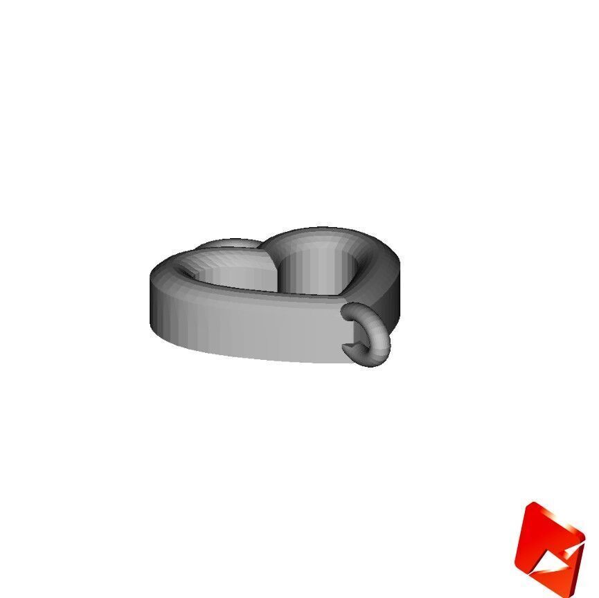Heart pendant or necklace 3D print model_11