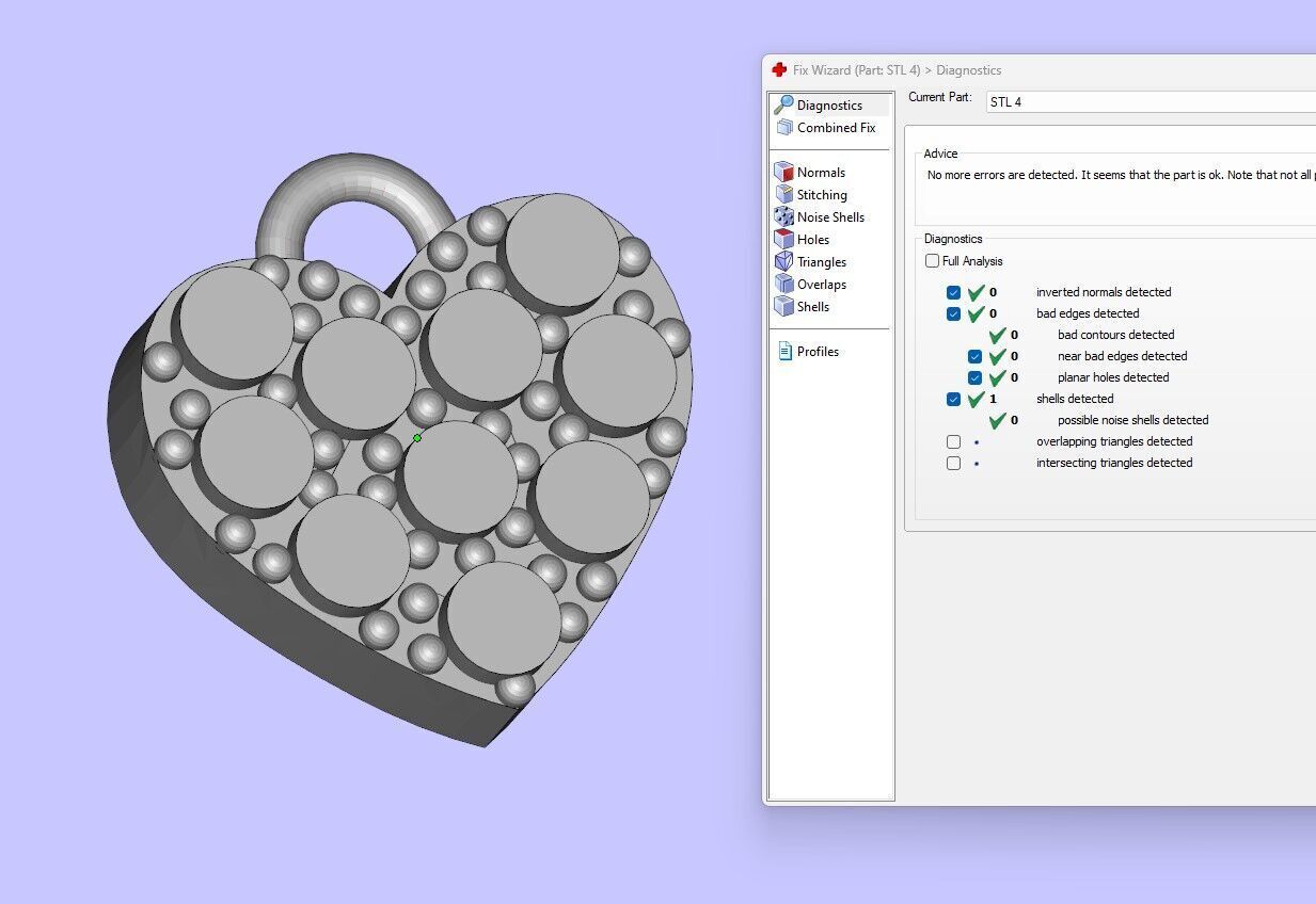 Heart pendant or necklace 3D print model_7
