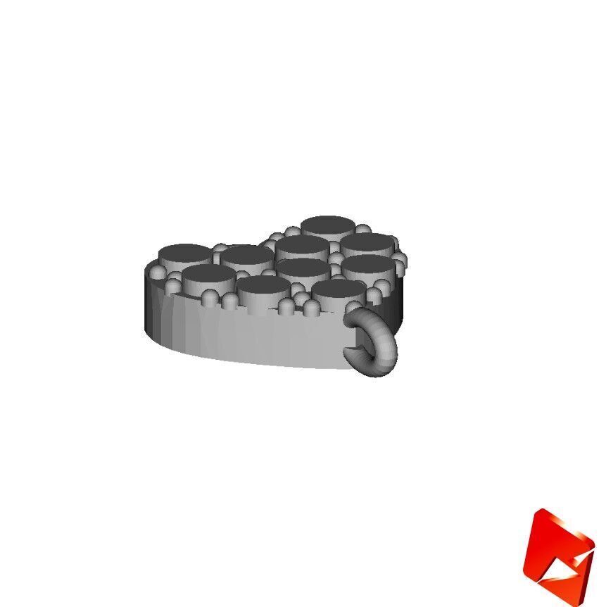 Heart pendant or necklace 3D print model_12