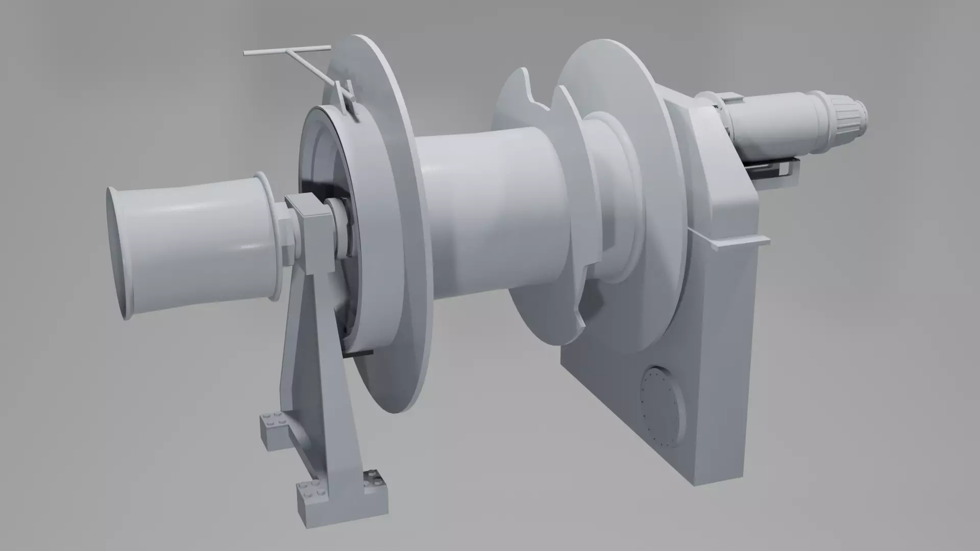 Mooring Winch 3D model_0